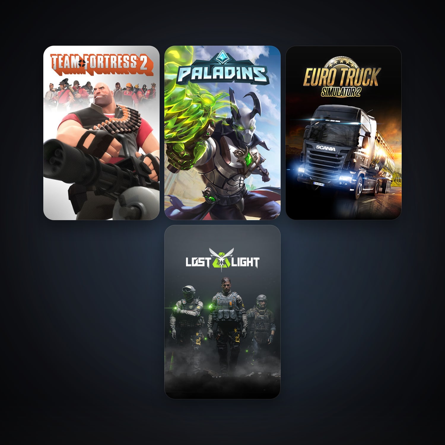 Team Fortress 2 + Free CS2 (No Prime), 7 games, clean — HabibiAccounts