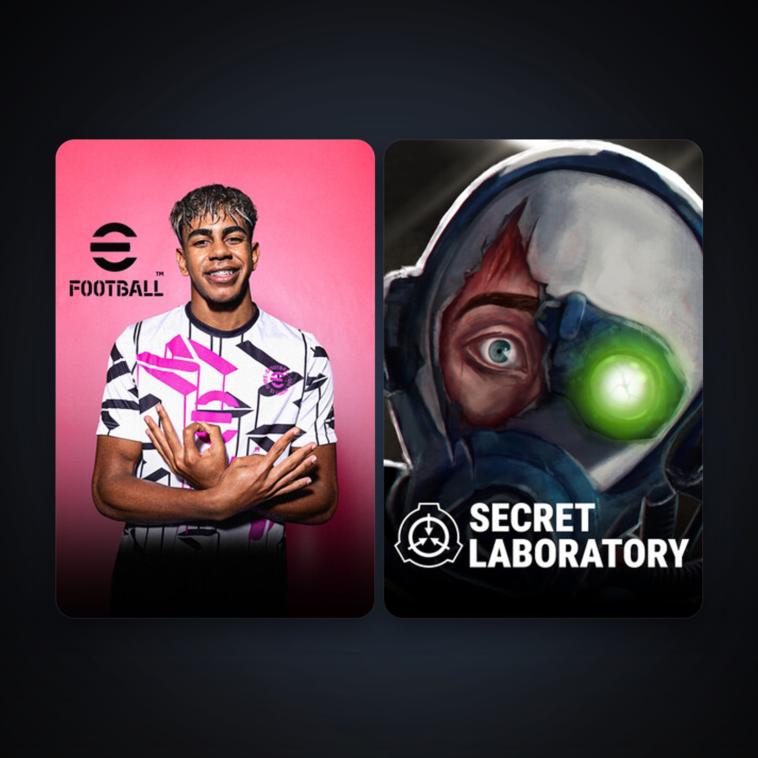 SCP: Secret Laboratory + eFootball 2024, 6 games, clean — HabibiAccounts