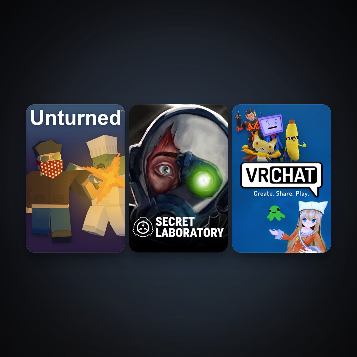 Unturned + VRChat, 6 games, clean — HabibiAccounts