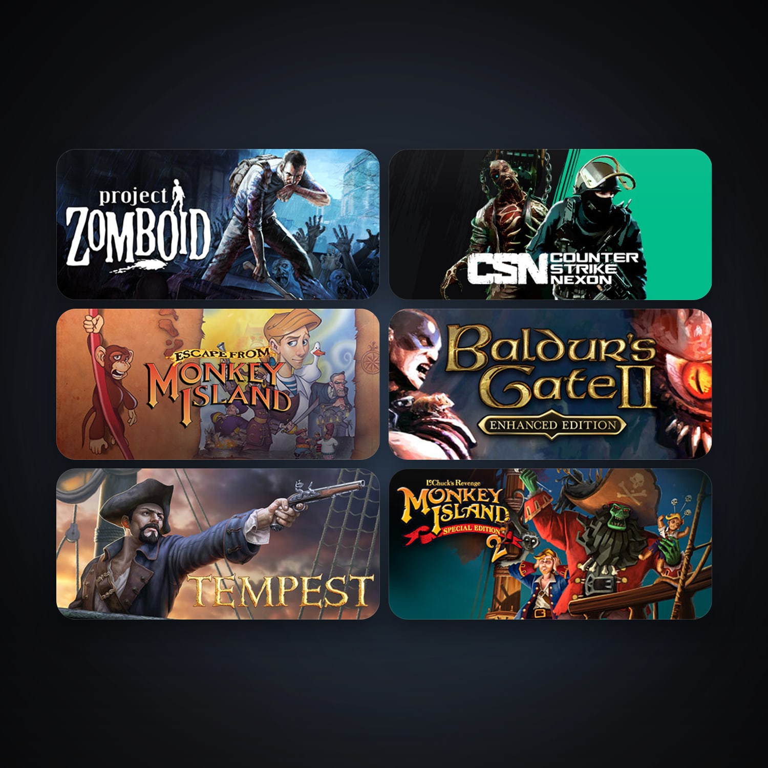 Left 4 Dead 2 + The Secret of Monkey Island: Special Edition, 21 games, clean — HabibiAccounts