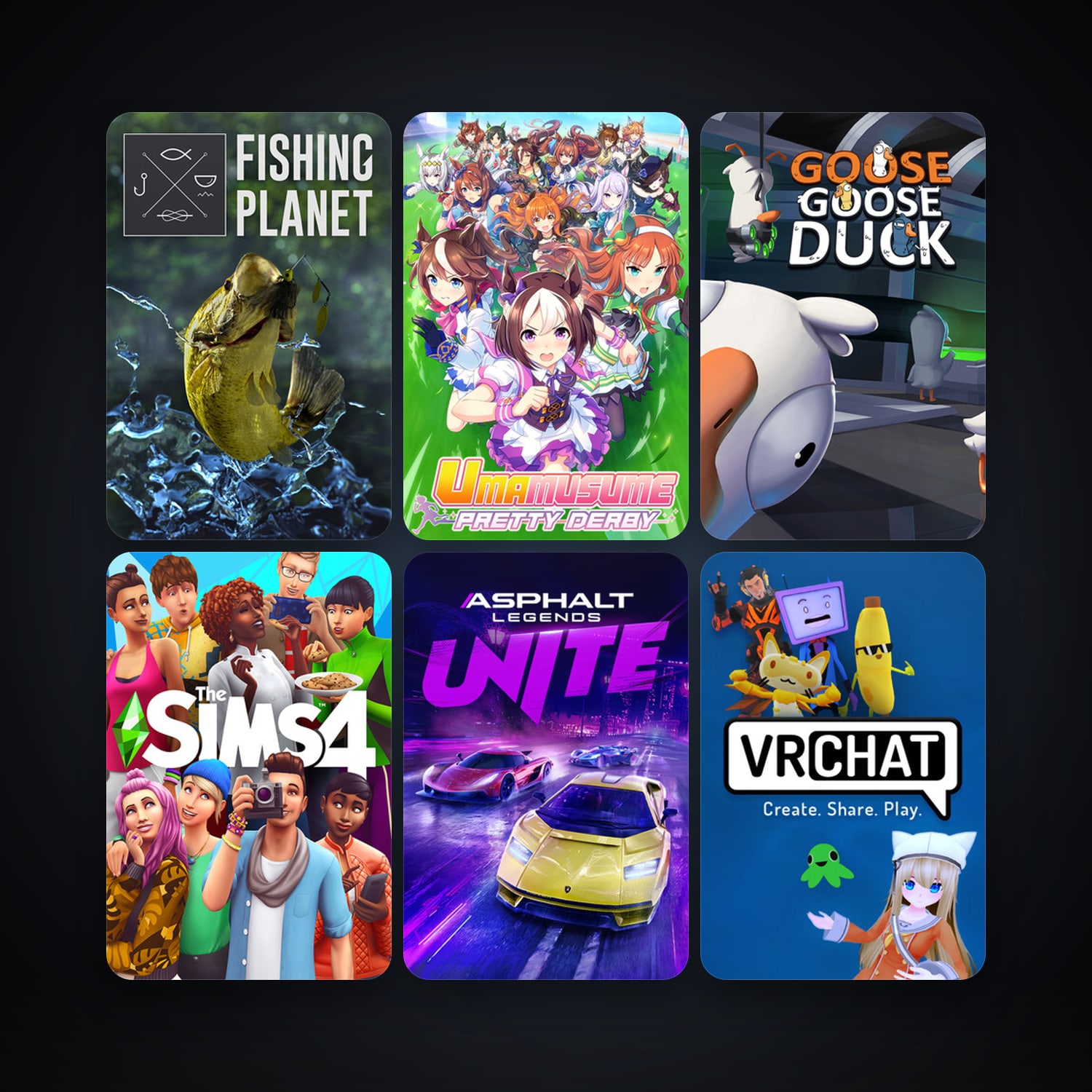 Fishing Planet + VRChat, 20 games, clean — HabibiAccounts