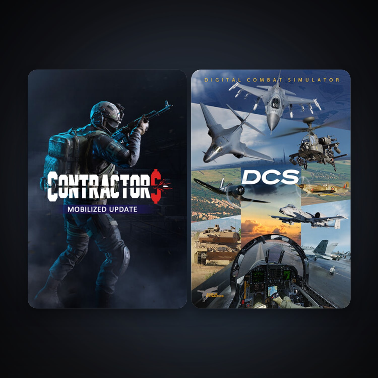 DCS World Steam Edition + Contractors, 9 games, clean — HabibiAccounts