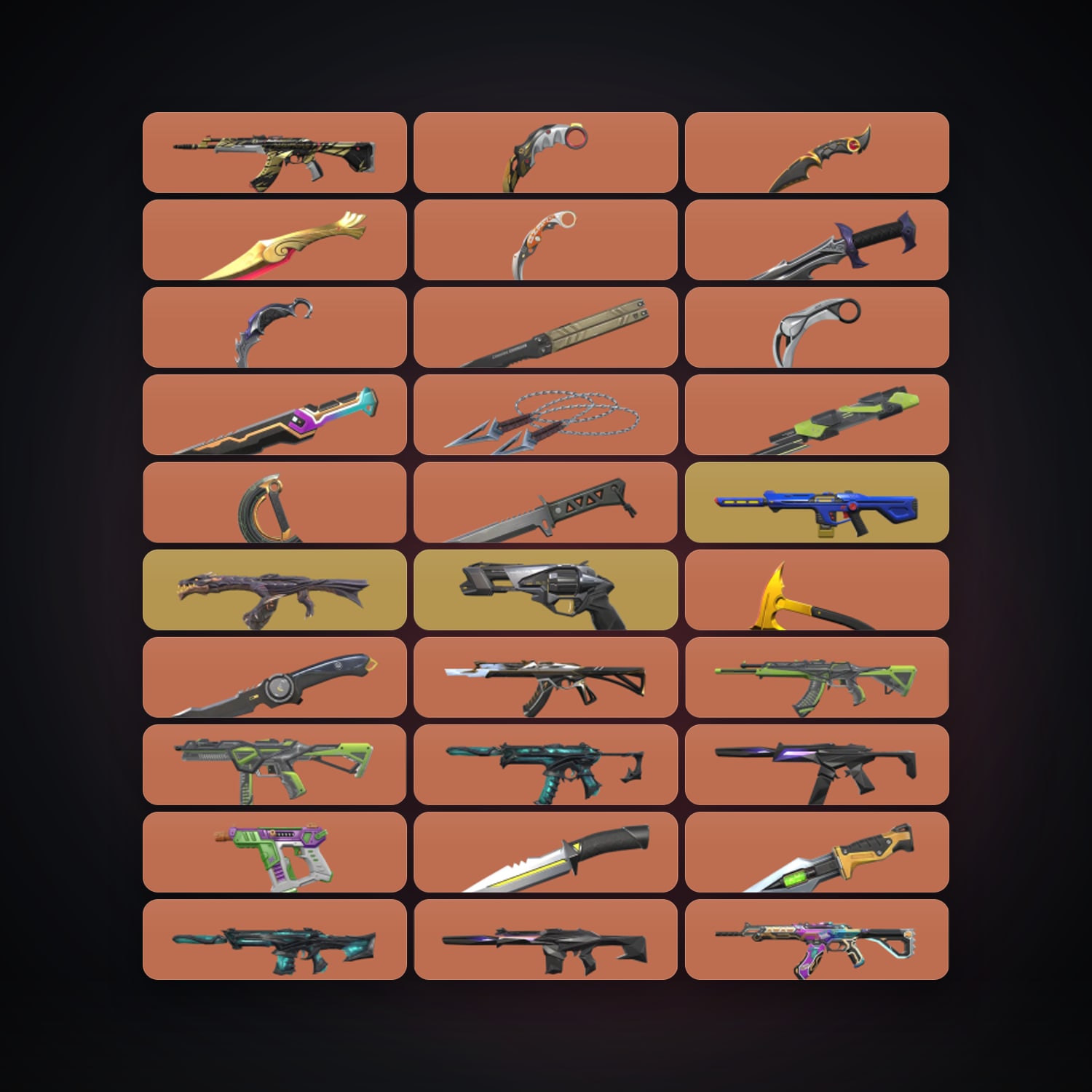 BR Ascendant 2 locker — 25 knives, 294 skins, lvl 567 — HabibiAccounts