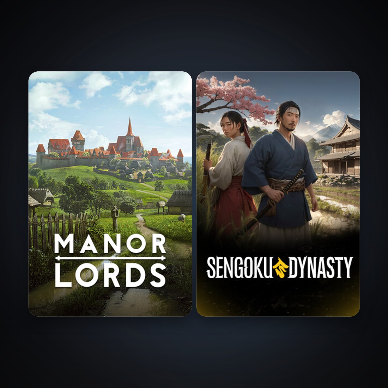 Manor Lords + Sengoku Dynasty, 4 games, clean — HabibiAccounts