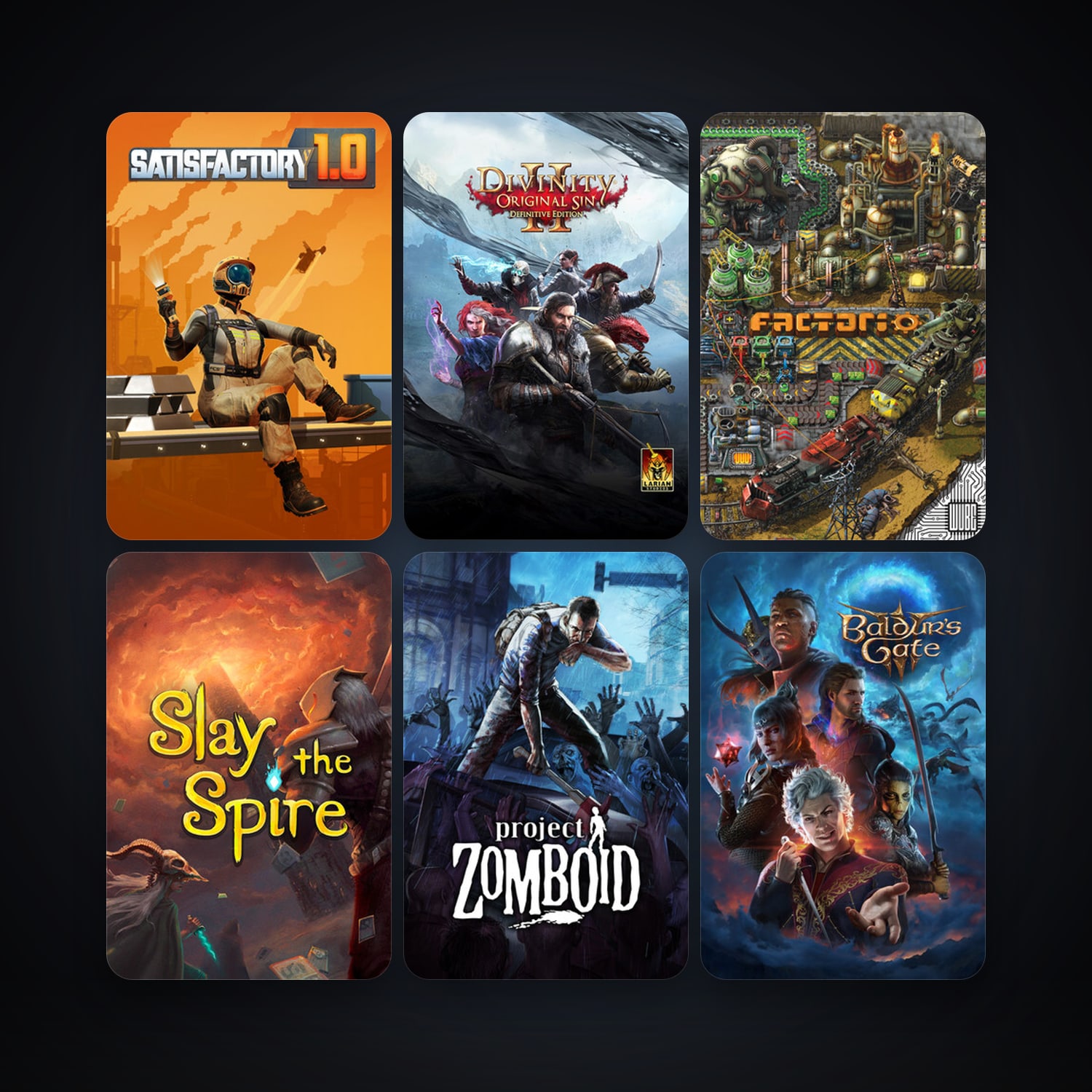 Project Zomboid + Factorio, 117 games, Steam 10, clean — HabibiAccounts