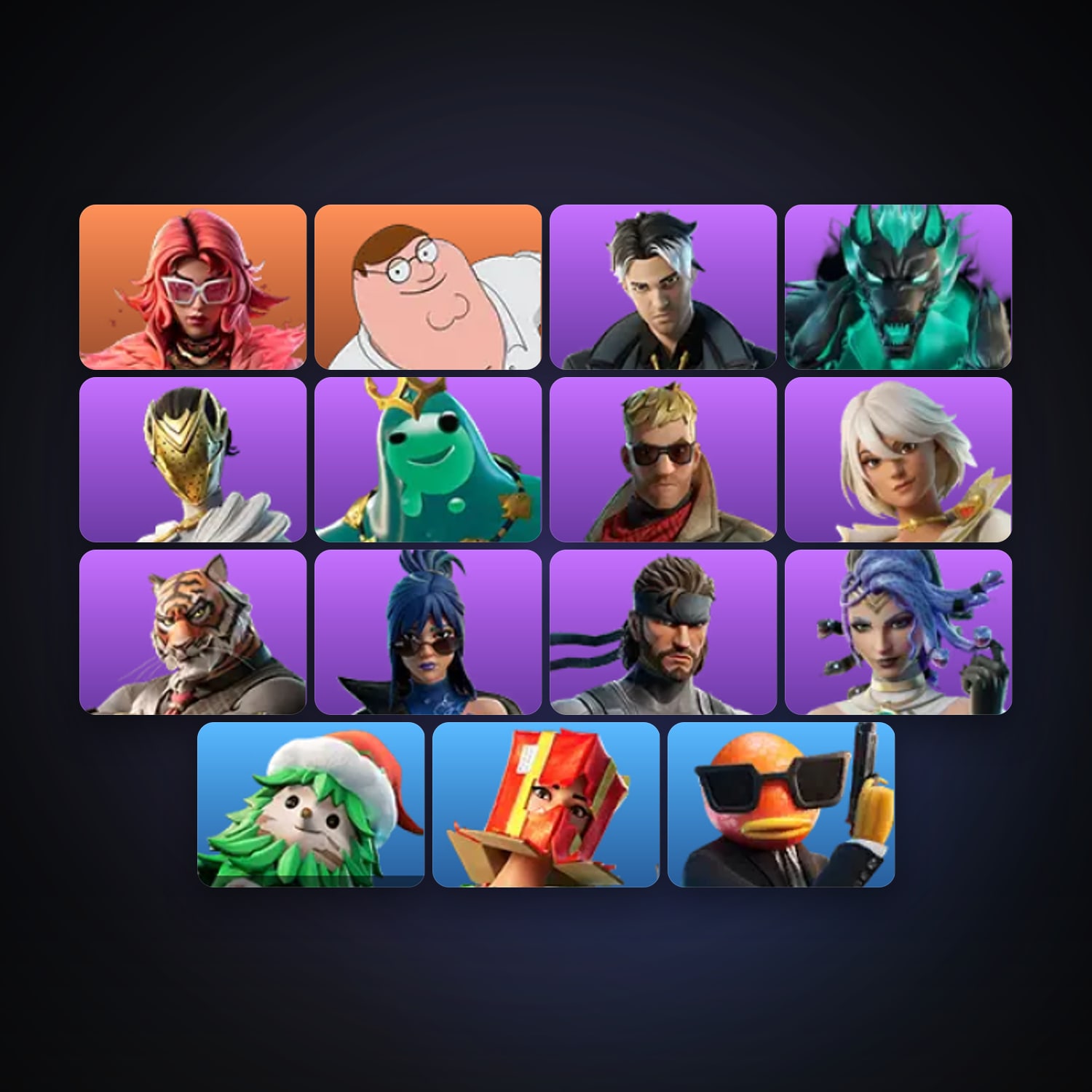 Fortnite account with Valeria & Peter Griffin — 16 skins — 400 V-Bucks — lvl 343 — HabibiAccounts