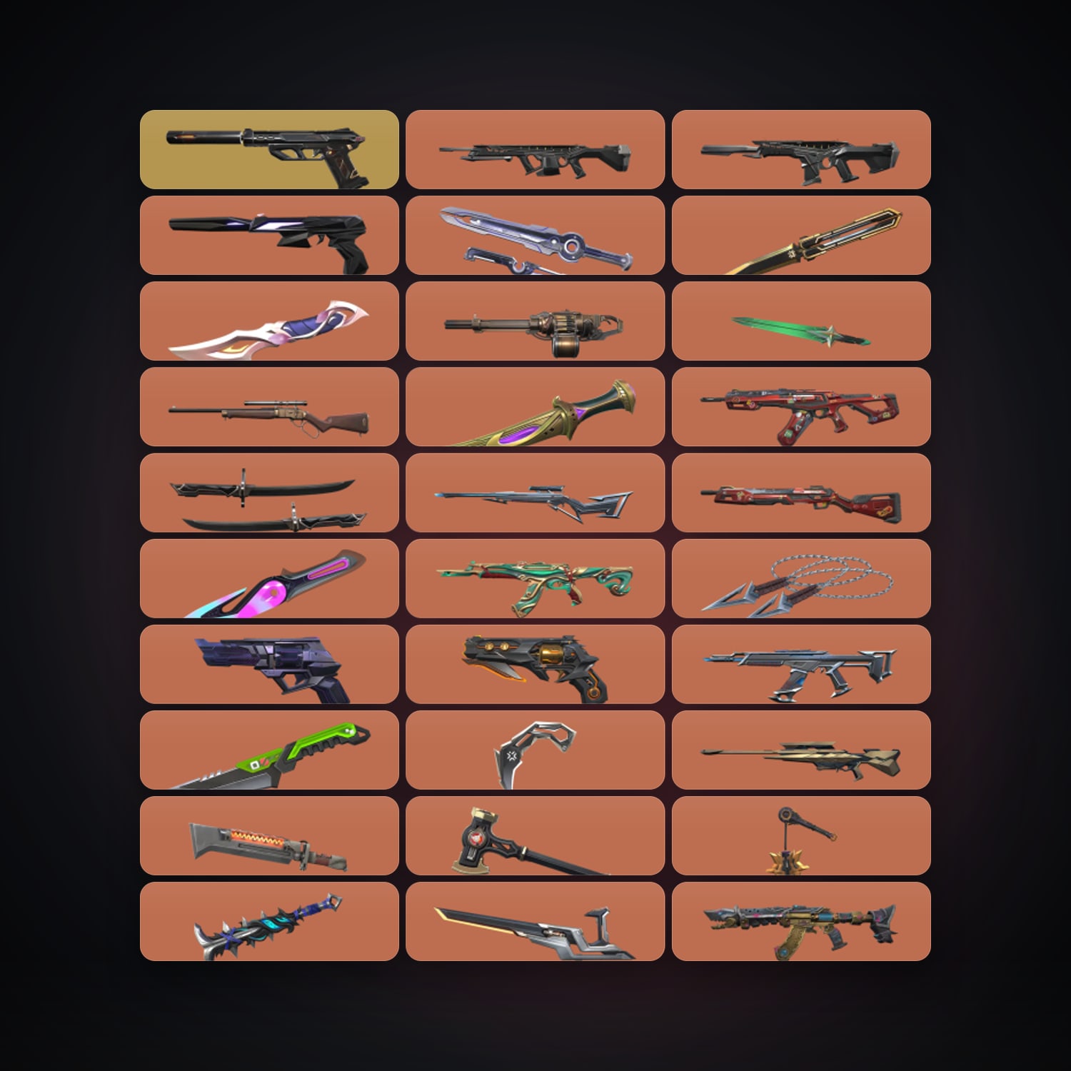 NA Plat 2 locker — 26 knives, 279 skins, lvl 274 — HabibiAccounts