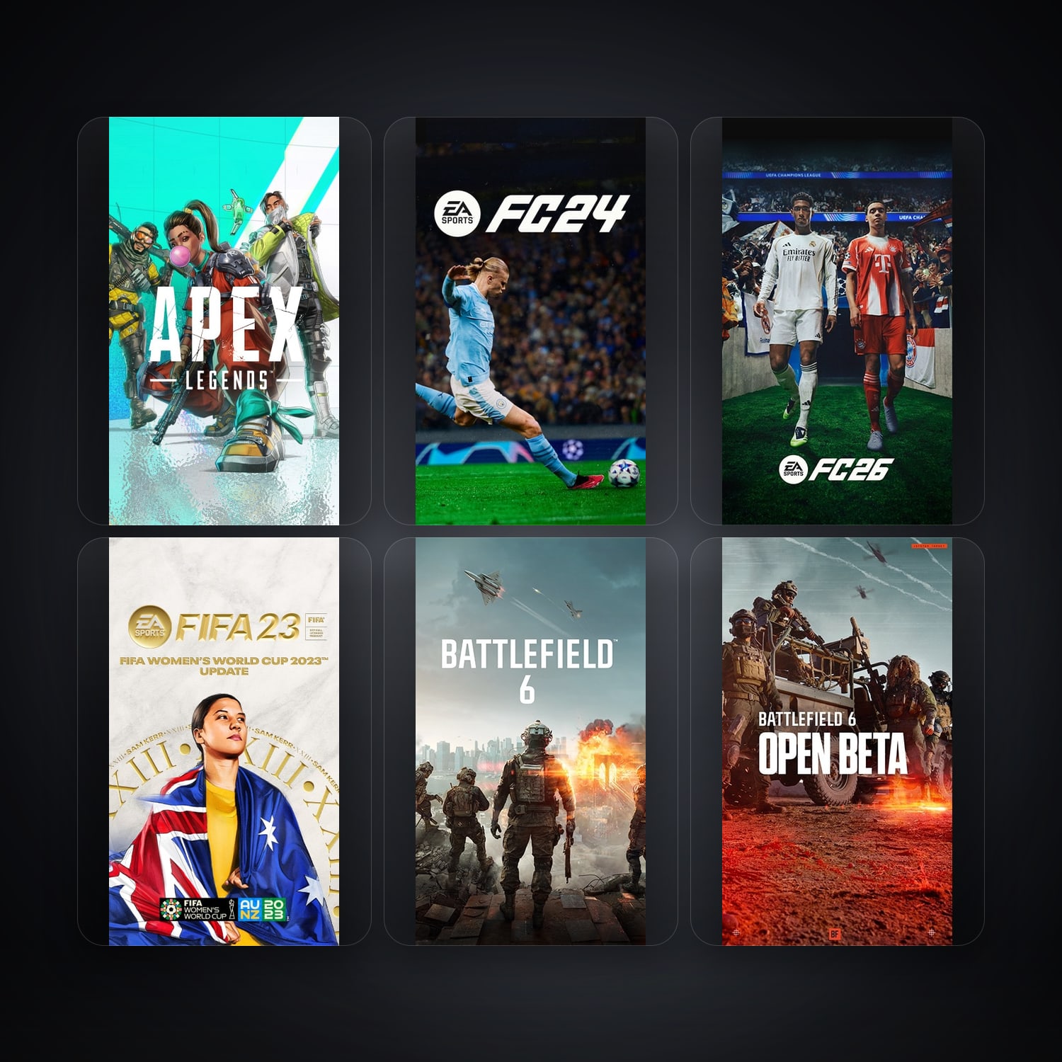 EA Apex Legends + EA Sports FC24 — DE — 7 games — HabibiAccounts