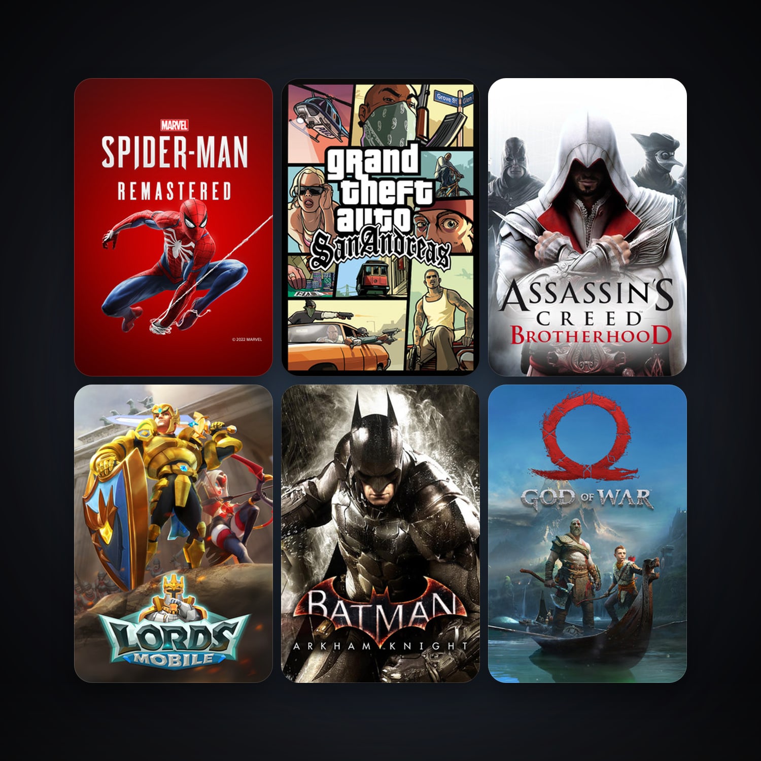 Grand Theft Auto: San Andreas + Assassin’s Creed Brotherhood, 23 games, clean — HabibiAccounts