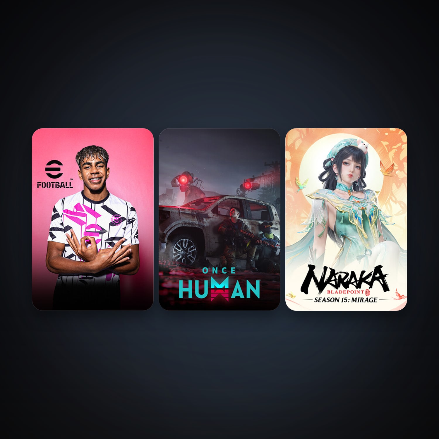 NARAKA: BLADEPOINT + eFootball 2024, 5 games, clean — HabibiAccounts