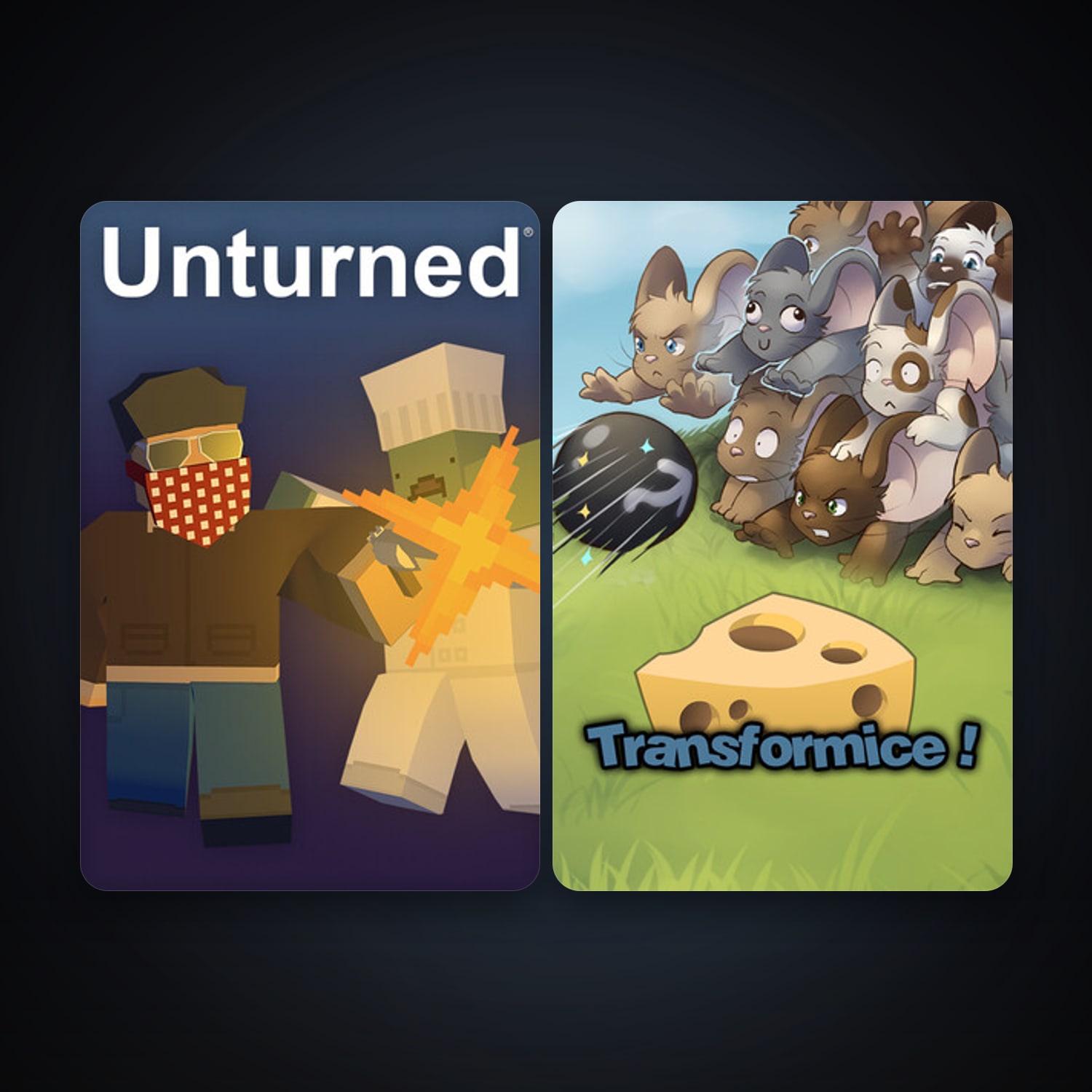 Unturned + Transformice, 5 games, clean — HabibiAccounts