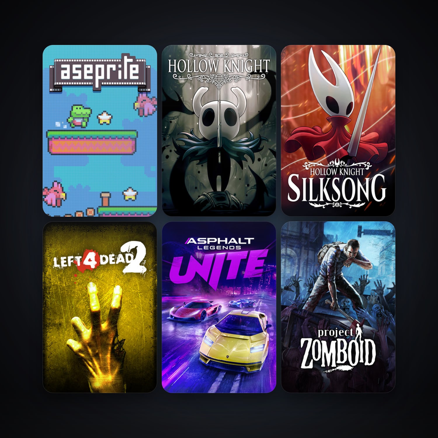 Left 4 Dead 2 + Project Zomboid, 91 games, clean — HabibiAccounts