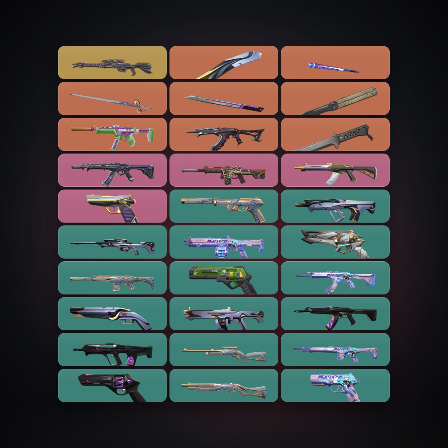LA Bronze 3 locker — 6 knives, 70 skins, lvl 195 — HabibiAccounts