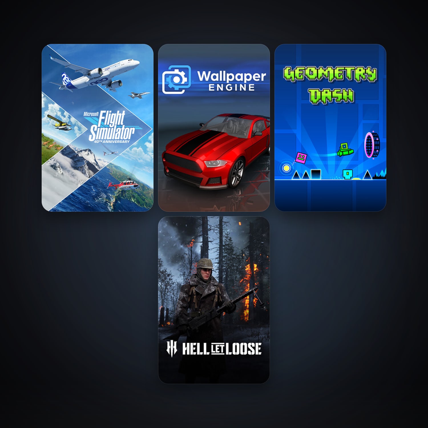 Geometry Dash + Wallpaper Engine, 6 games, clean — HabibiAccounts