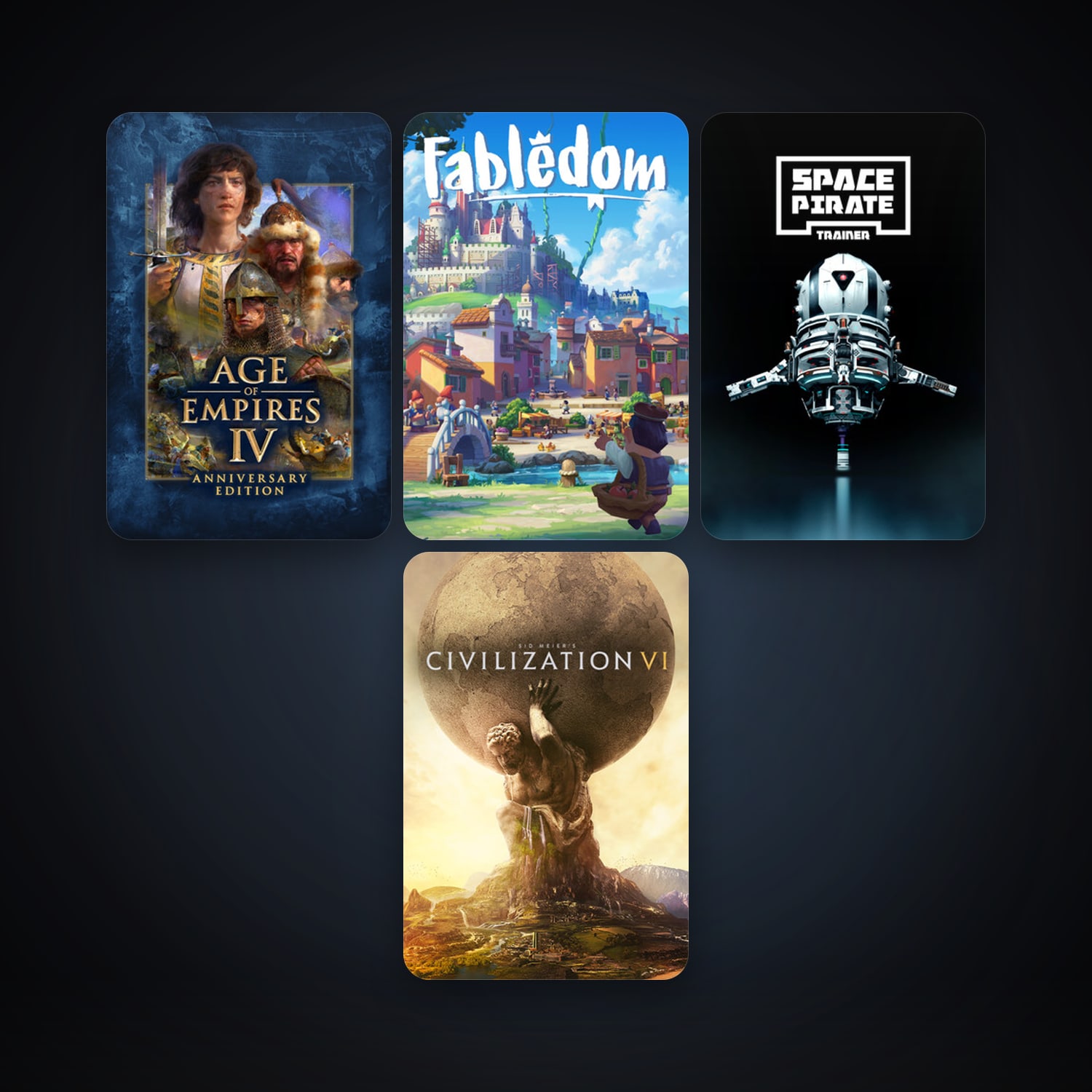 Sid Meier's Civilization VI + Space Pirate Trainer, 9 games, clean — HabibiAccounts