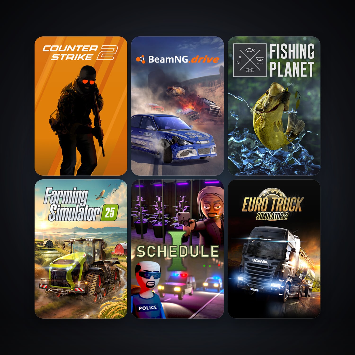 CS2 Prime + Euro Truck Simulator 2, 22 games, clean — HabibiAccounts