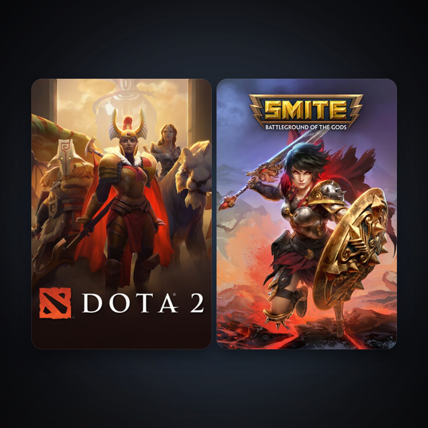 Dota 2 + SMITE, 2 games, clean — HabibiAccounts
