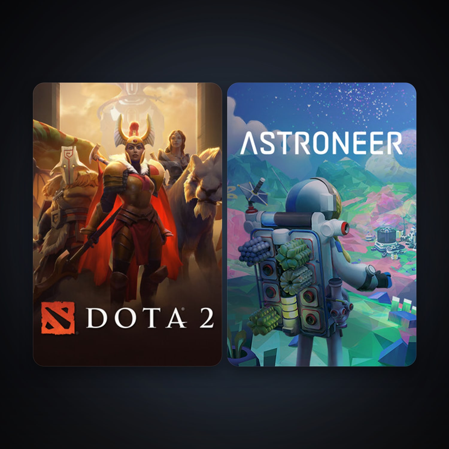 Dota 2 + ASTRONEER, 4 games, clean — HabibiAccounts