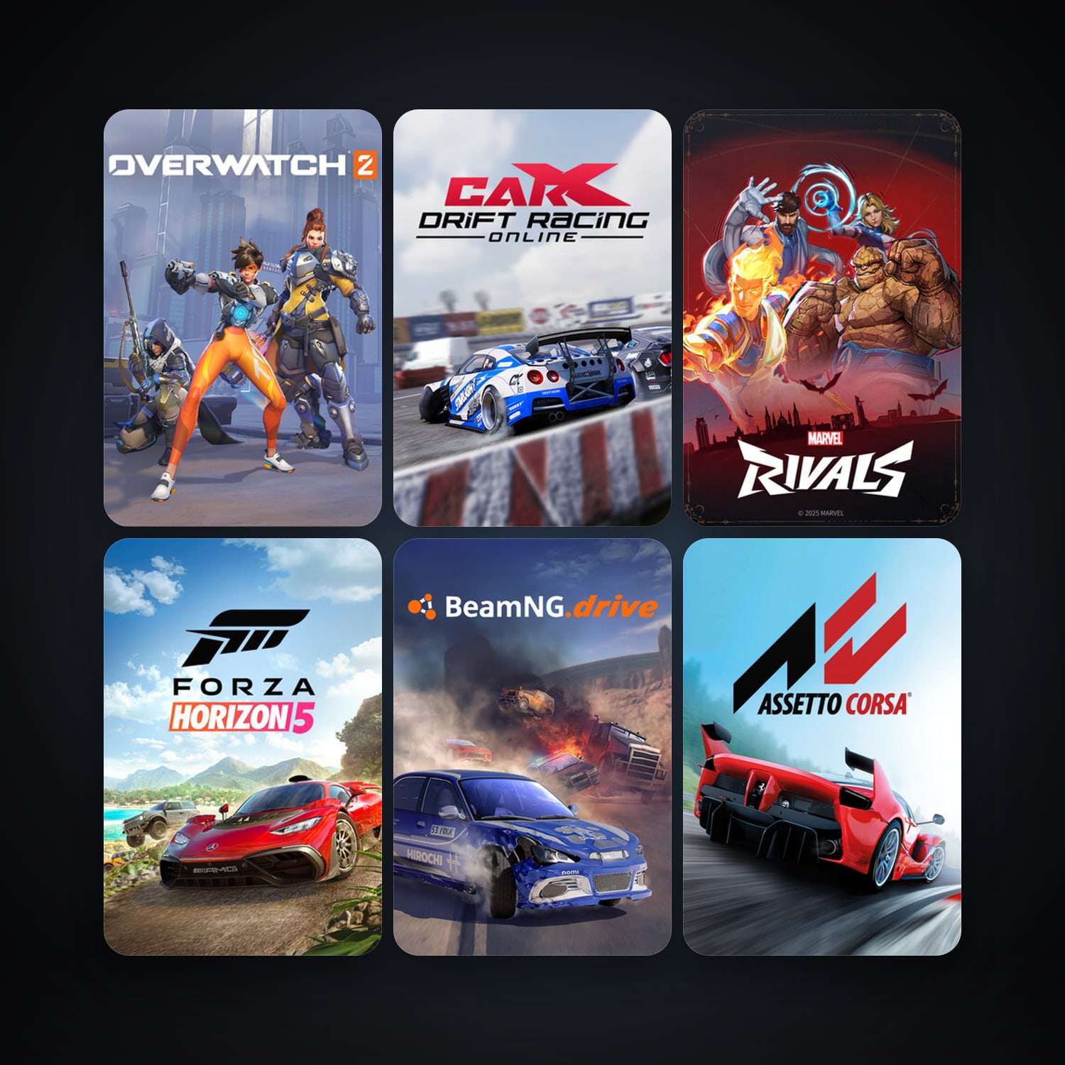 DC Universe Online + Assetto Corsa, 28 games, clean — HabibiAccounts