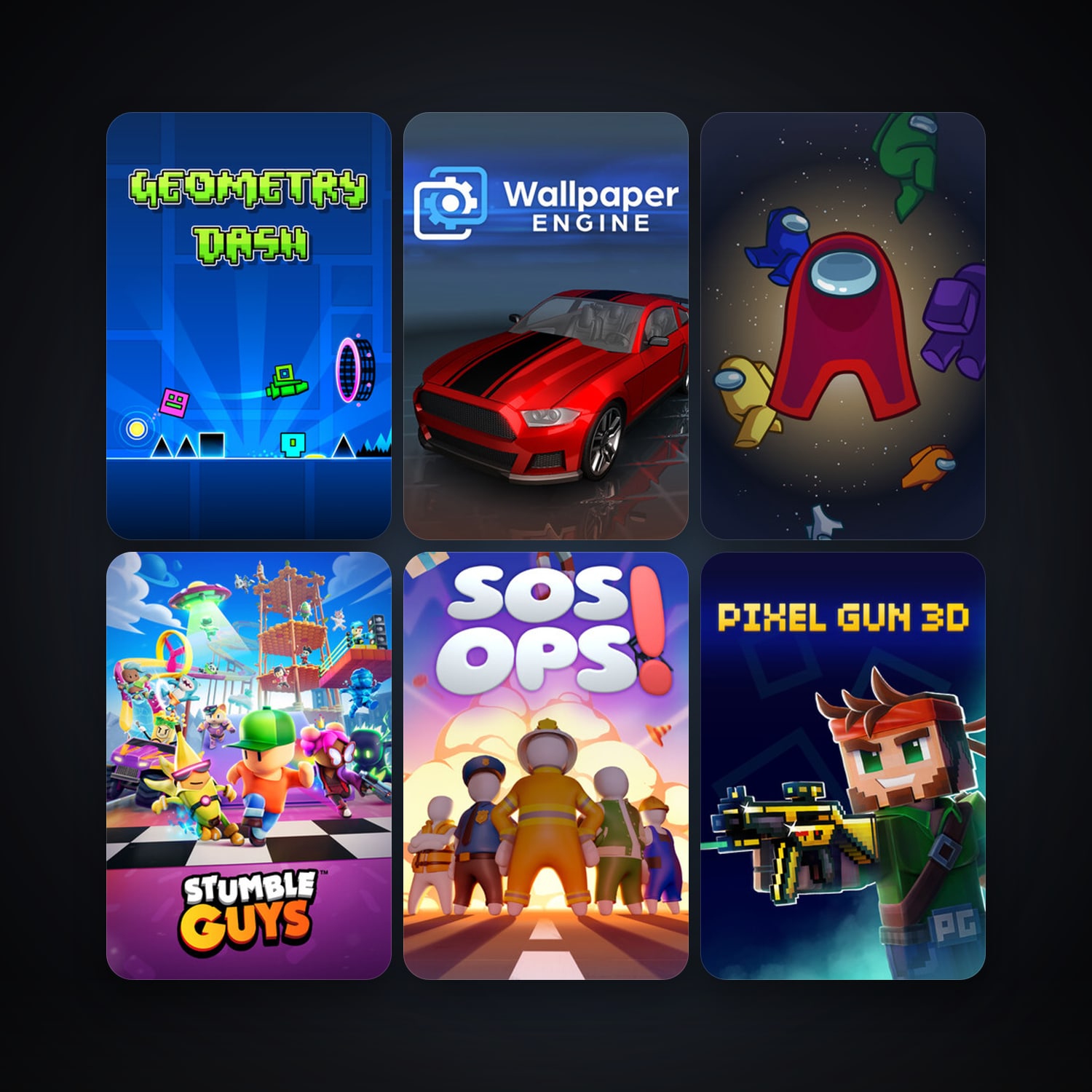 Geometry Dash + Wallpaper Engine, 12 games, clean — HabibiAccounts