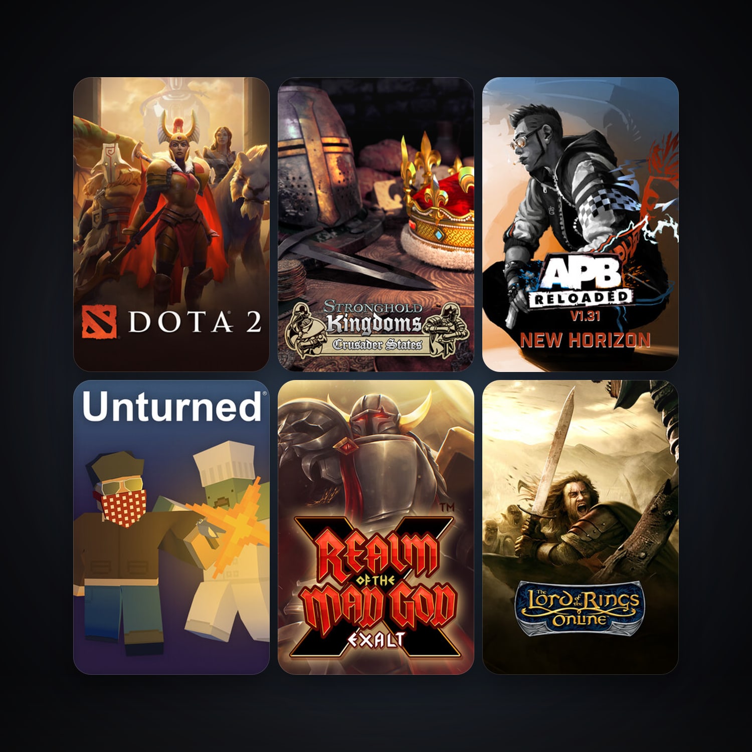 Dota 2 + Stronghold Kingdoms, 16 games, clean — HabibiAccounts