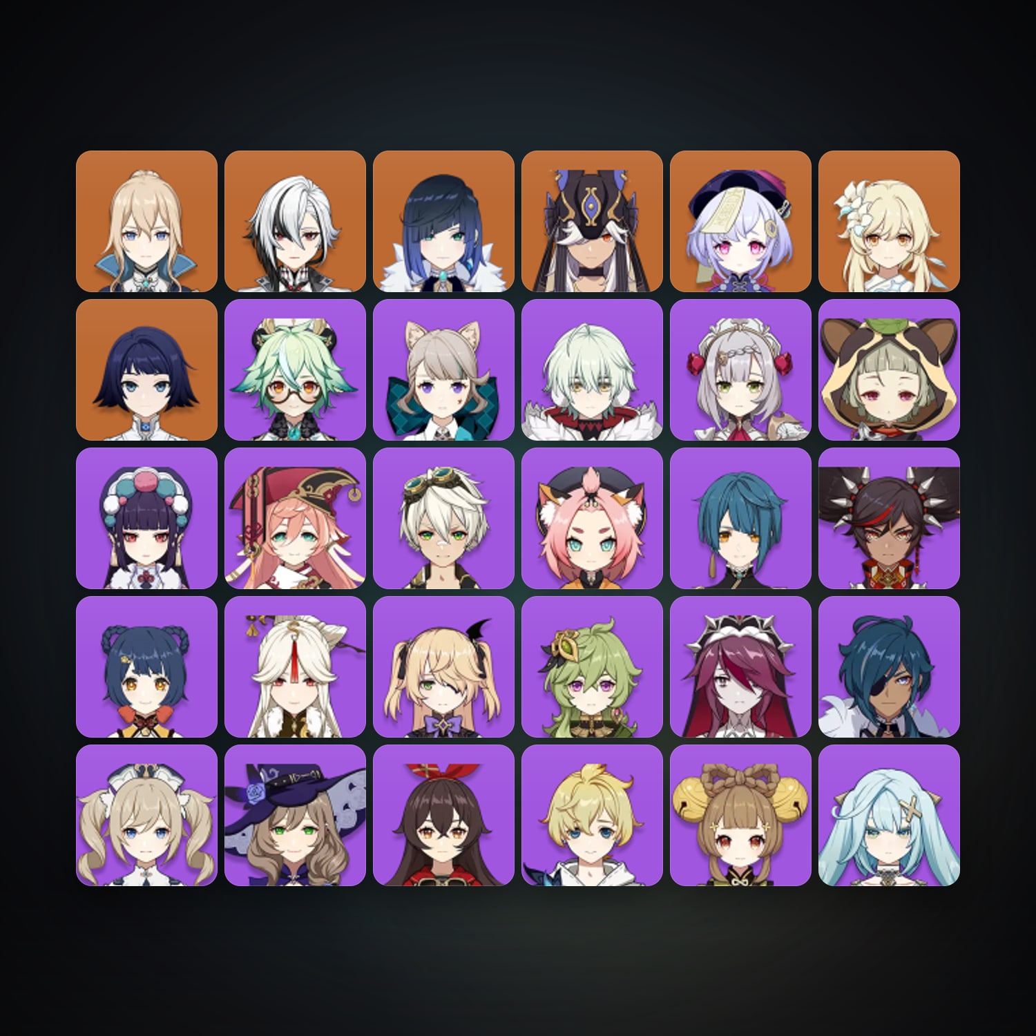 Genshin Impact | AR 55 | 32 Chars | 5× 5★ — Genshin / miHoYo Account · 261168332 — HabibiAccounts