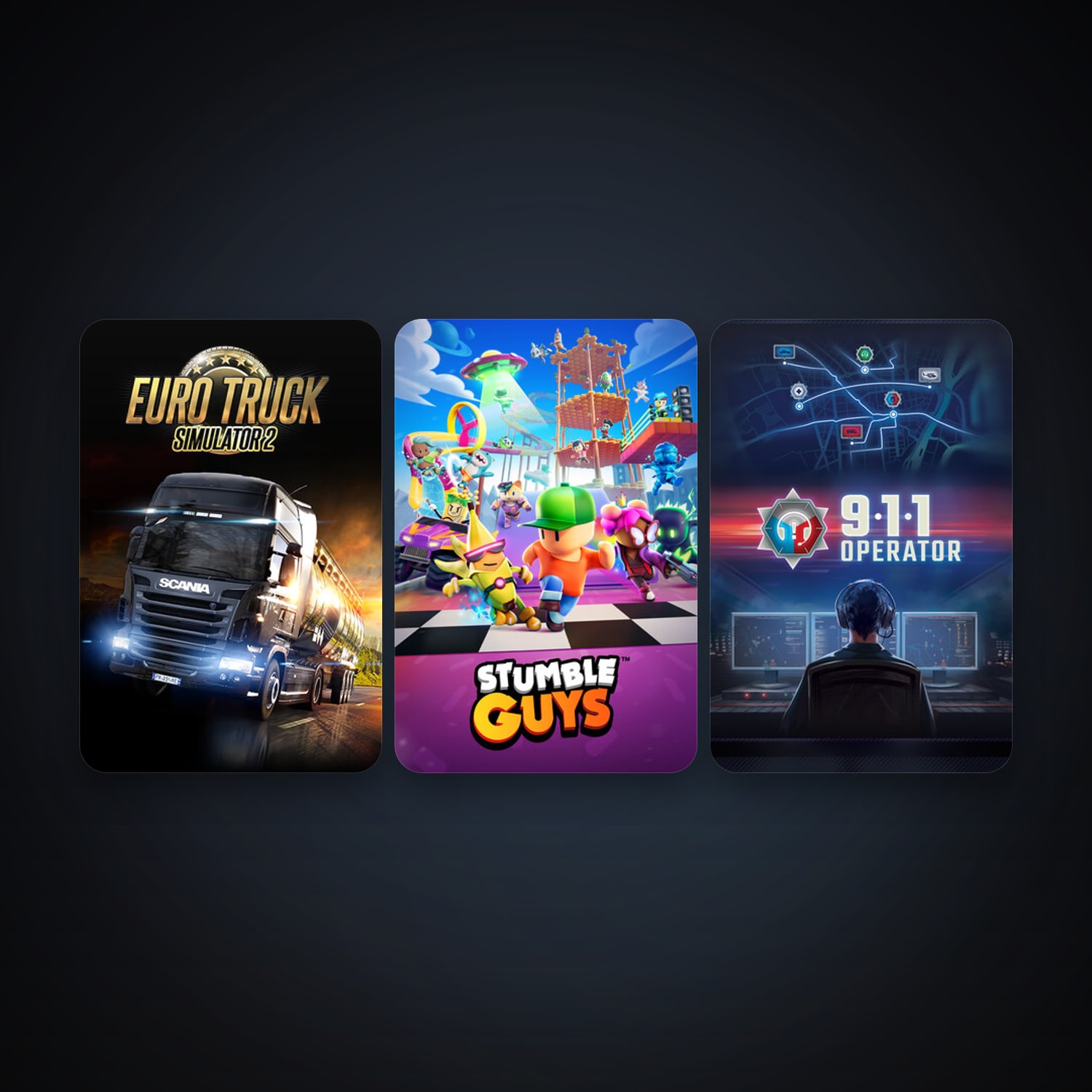 Euro Truck Simulator 2 + 911 Operator, 7 games, clean — HabibiAccounts