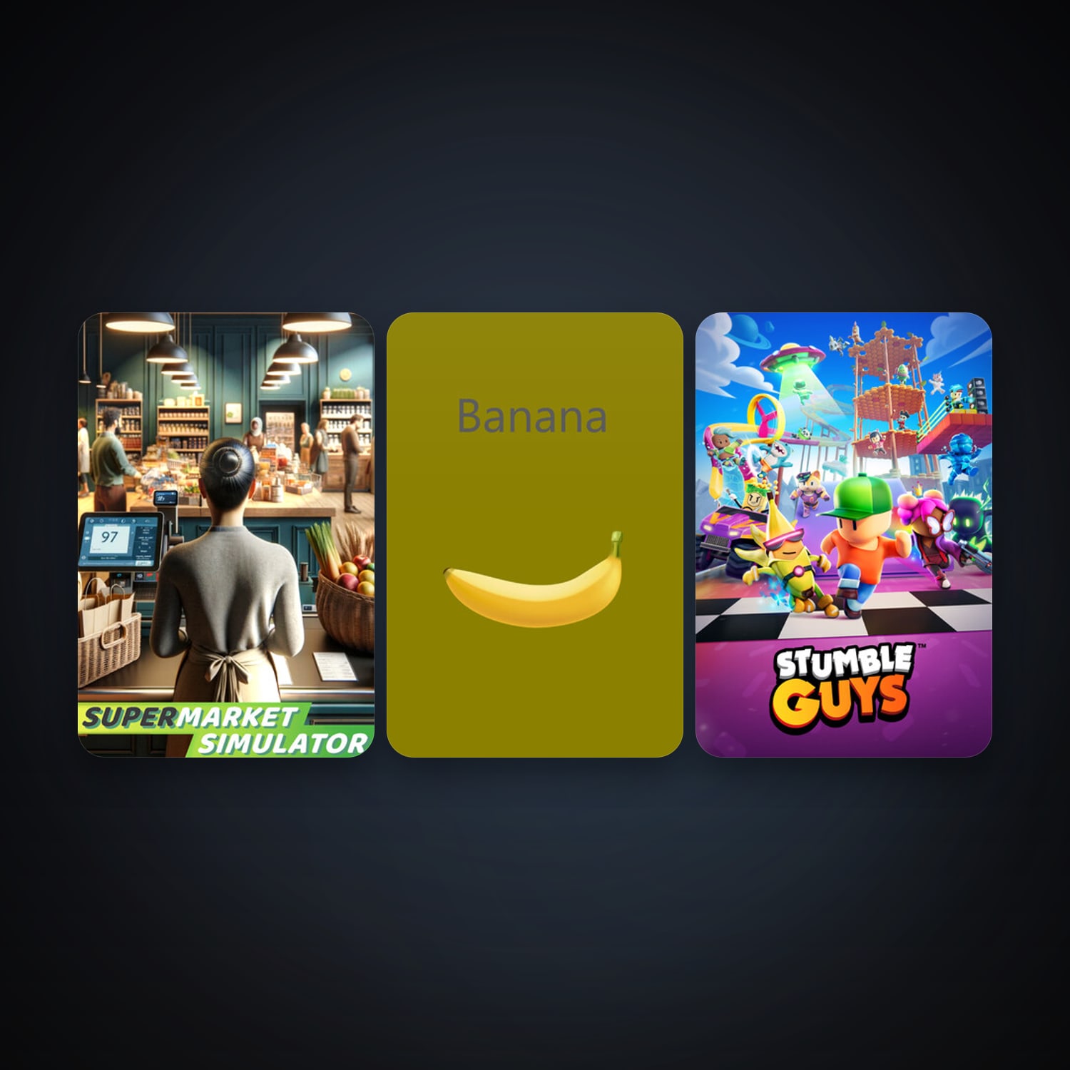 Stumble Guys + Supermarket Simulator, 5 games, clean — HabibiAccounts