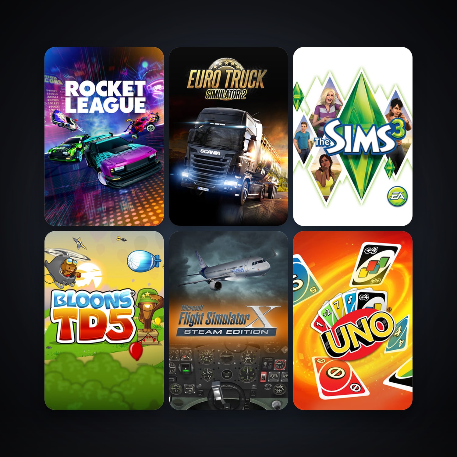 The Sims 3 + Euro Truck Simulator 2, 35 games, clean — HabibiAccounts