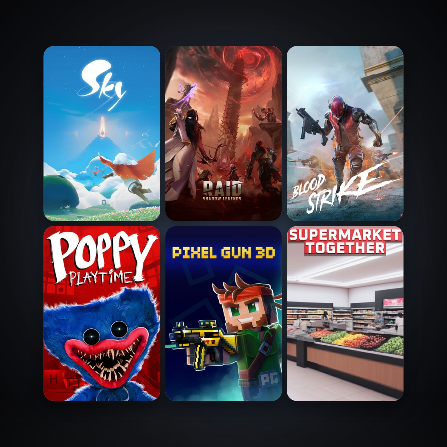 Poppy Playtime + Sky: Children of the Light, 27 games, clean — HabibiAccounts
