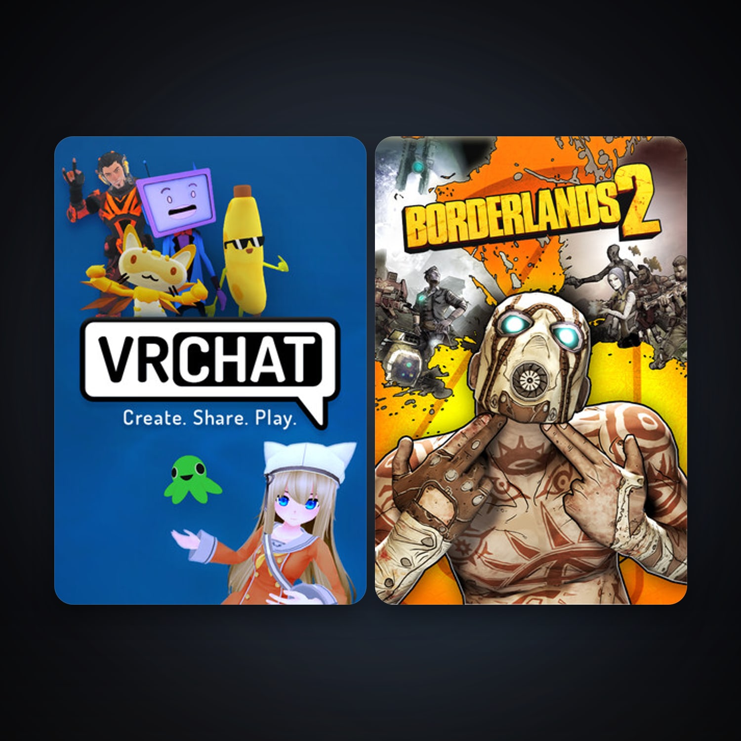 Borderlands 2 + VRChat, 7 games, clean — HabibiAccounts