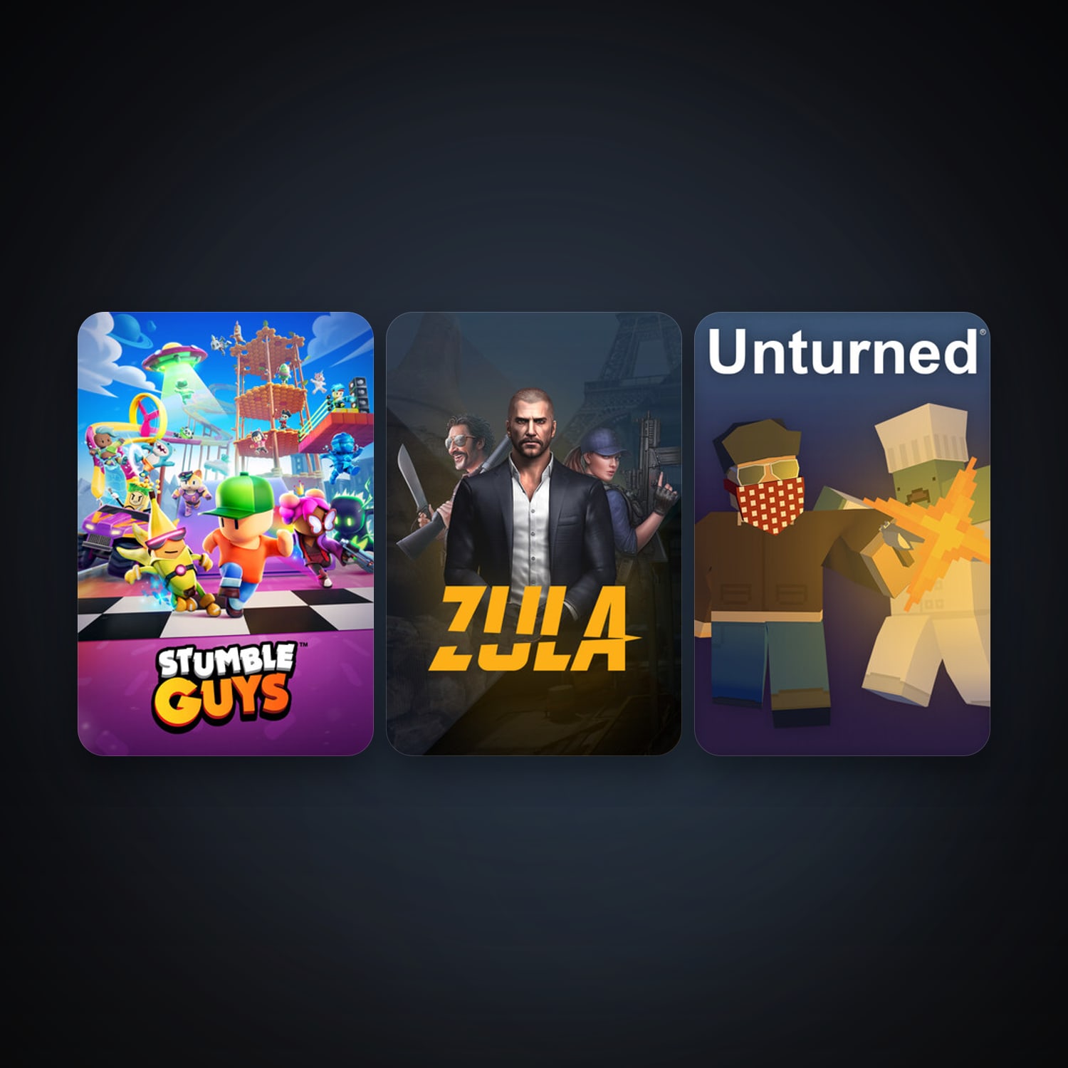 Unturned + Zula Global, 3 games, clean — HabibiAccounts