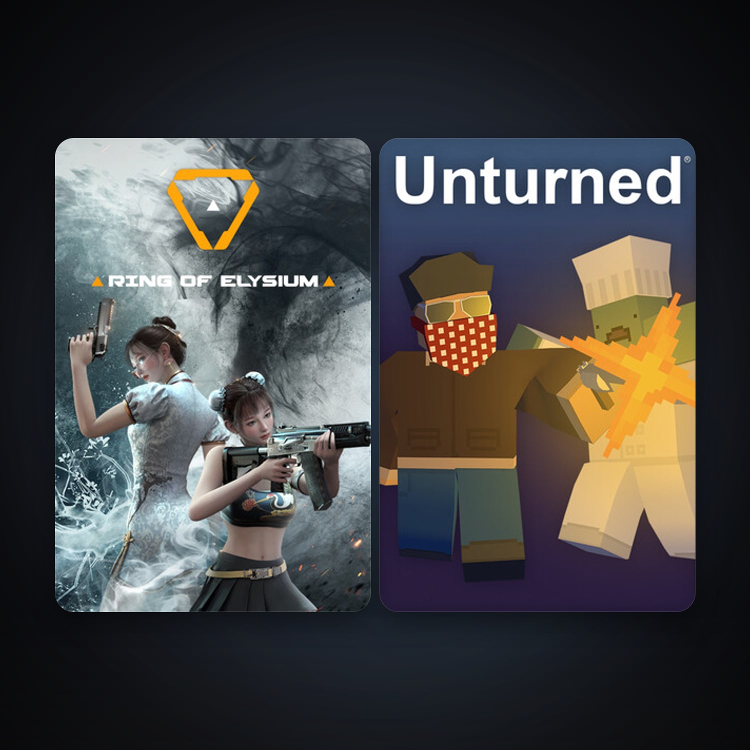 Unturned + Ring of Elysium, 2 games, clean — HabibiAccounts