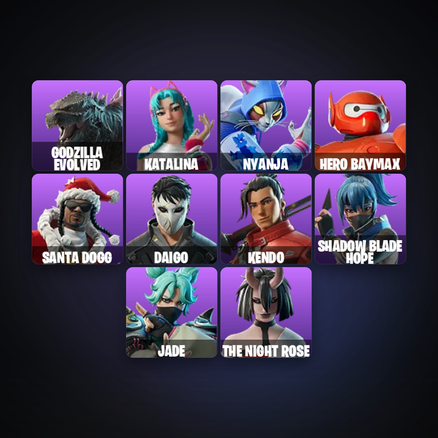 Fortnite account with Santa Dogg & Slayer Juice WRLD — 15 skins — 300 V-Bucks — lvl 248 — HabibiAccounts
