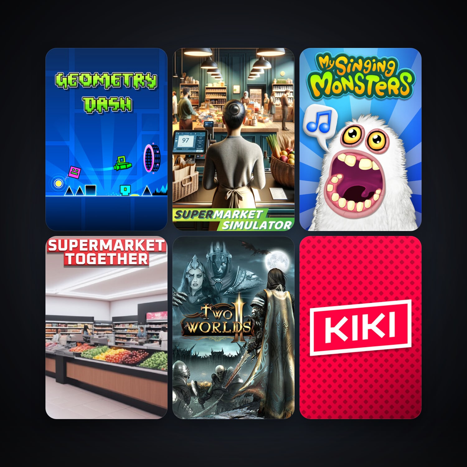Two Worlds II HD + Geometry Dash, 15 games, clean — HabibiAccounts