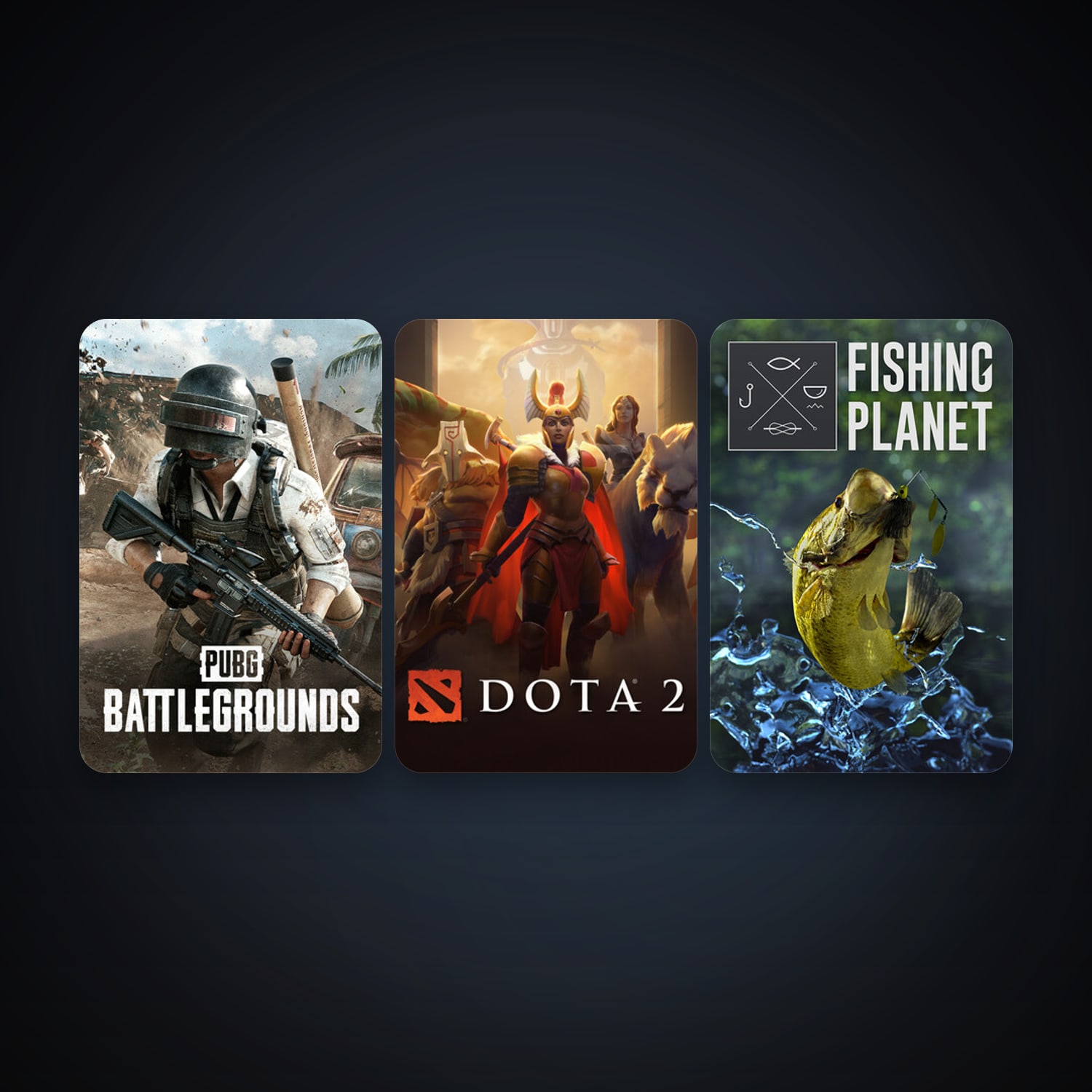 Dota 2 + Fishing Planet, 6 games, clean — HabibiAccounts
