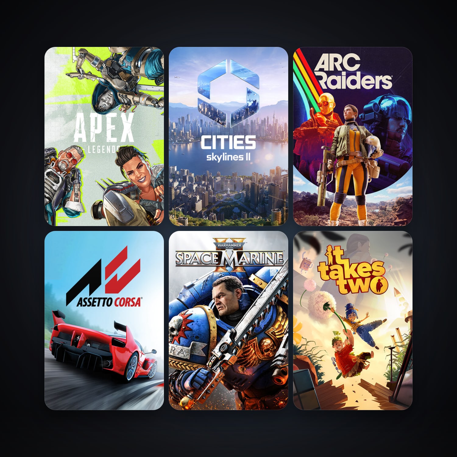 Assetto Corsa + Cities: Skylines II, 21 games, clean — HabibiAccounts