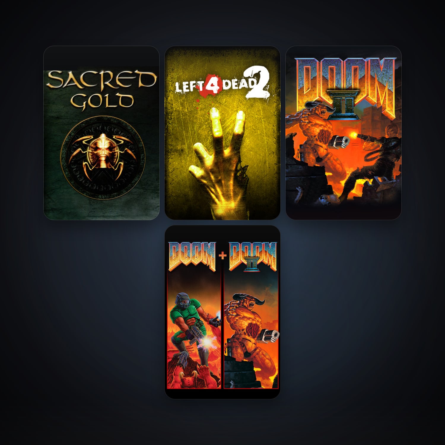 Left 4 Dead 2 + Ultimate Doom, 7 games, clean — HabibiAccounts