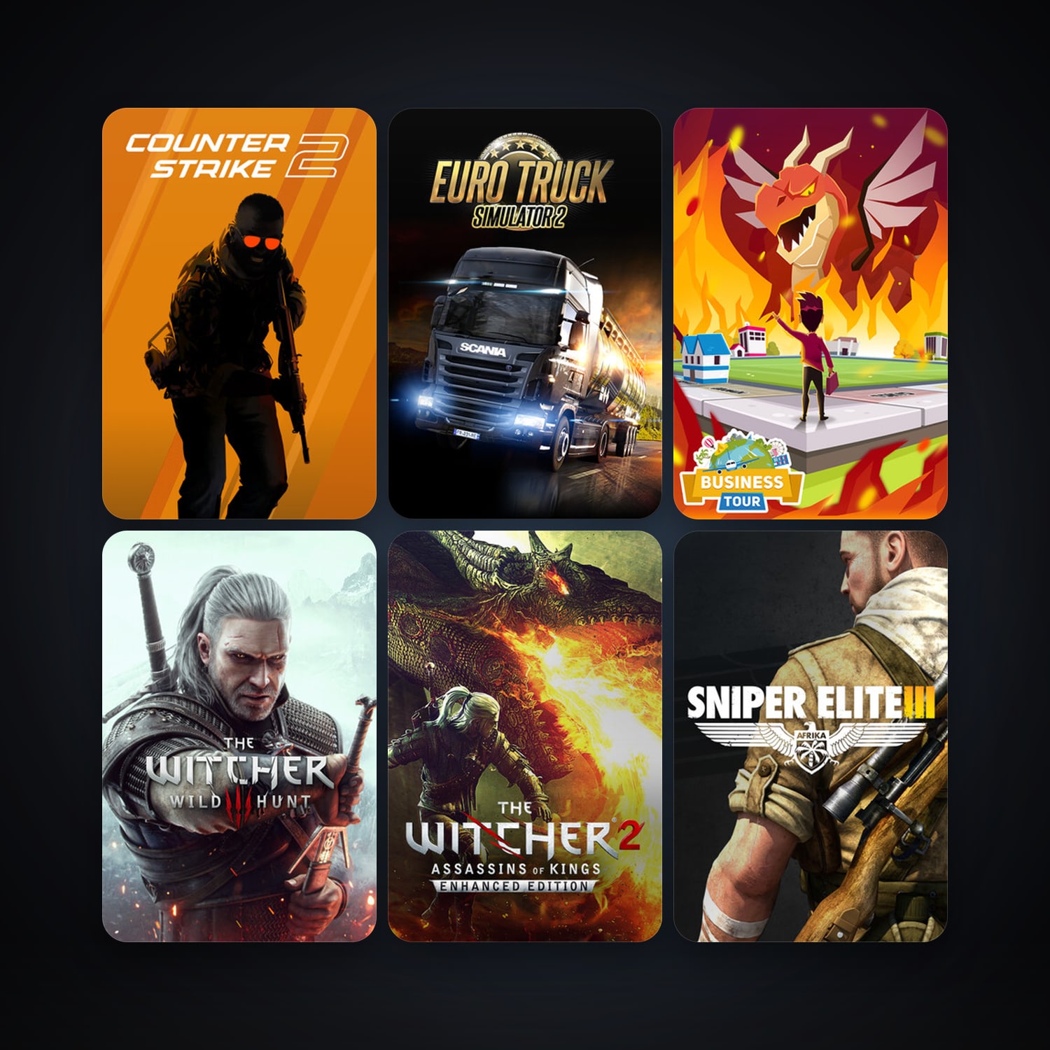 CS2 Prime + The Witcher 2: Assassins of Kings Enhanced Edition, 22 games, Steam 19, clean — HabibiAccounts