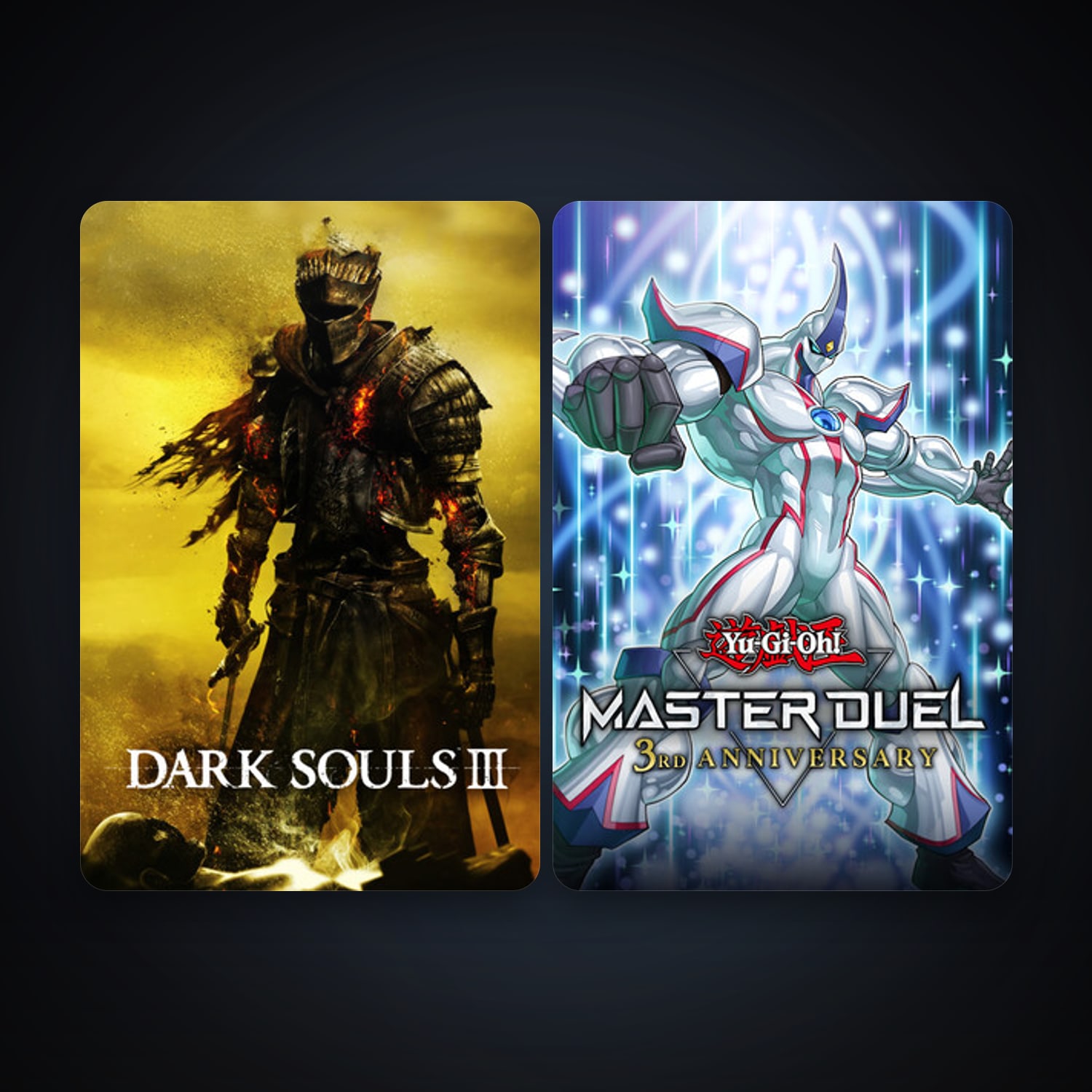 DARK SOULS III + Yu-Gi-Oh! Master Duel, 4 games, clean — HabibiAccounts