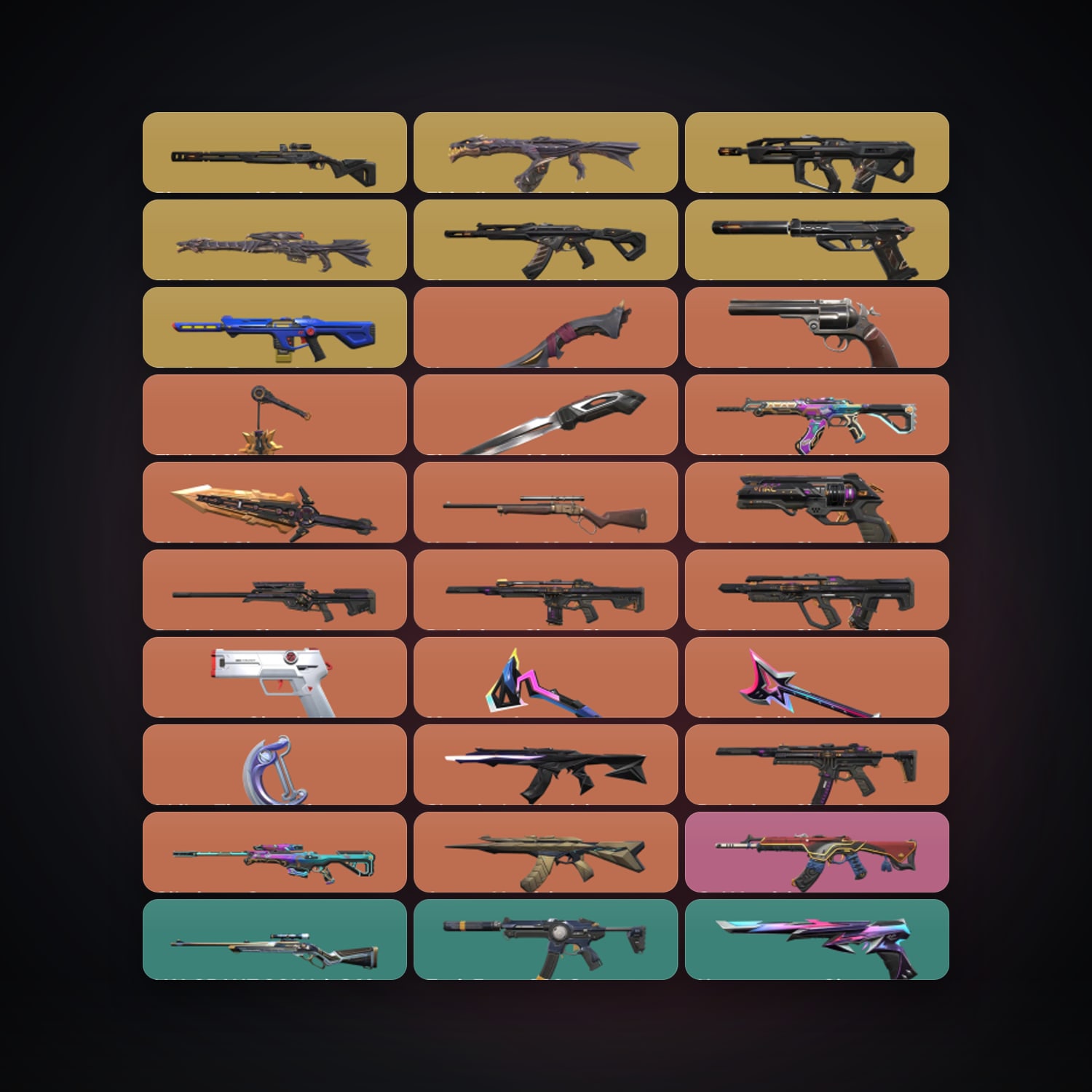 BR Gold 2 locker — 7 knives, 85 skins, lvl 262 — HabibiAccounts