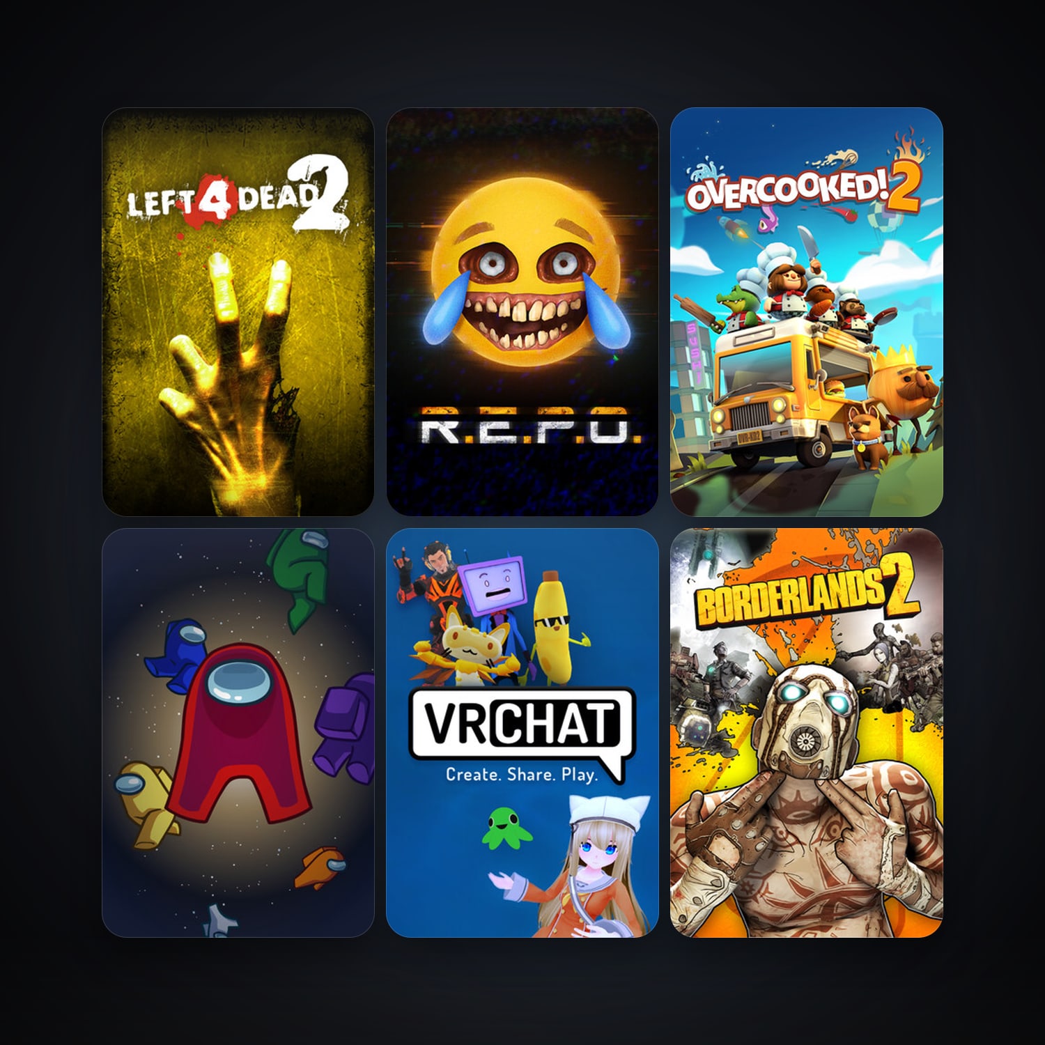Left 4 Dead 2 + Borderlands 2, 17 games, clean — HabibiAccounts