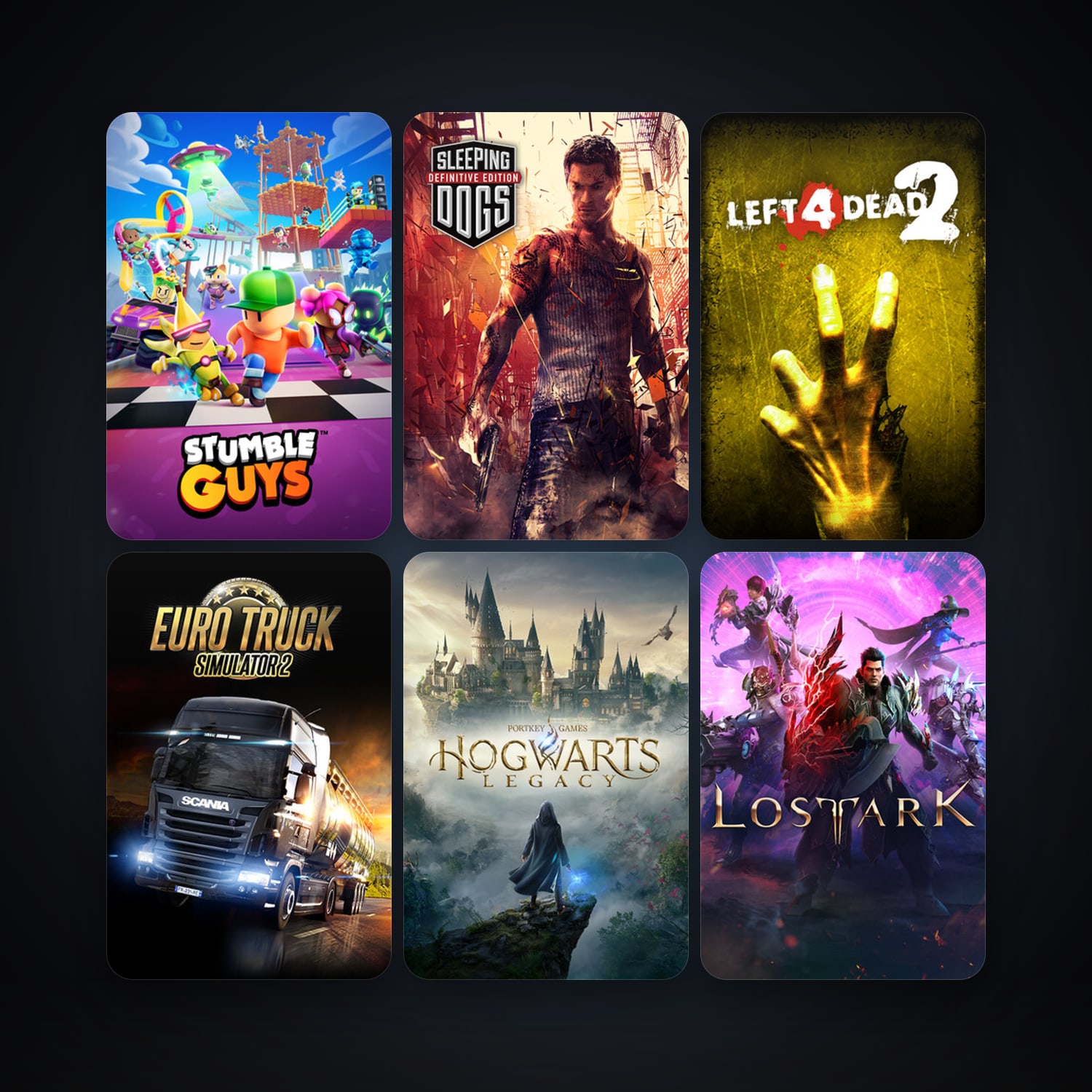 Left 4 Dead 2 + Euro Truck Simulator 2, 18 games, clean — HabibiAccounts