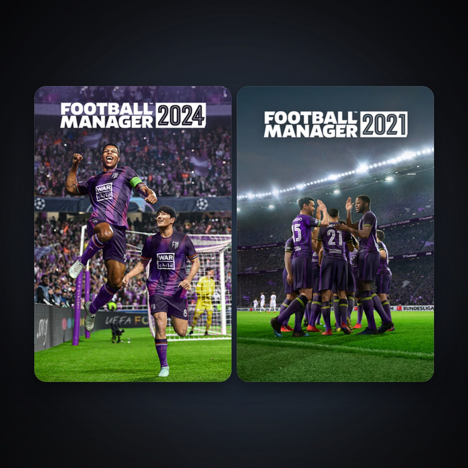 Football Manager 2021 + Football Manager 2024, 4 games, clean — HabibiAccounts