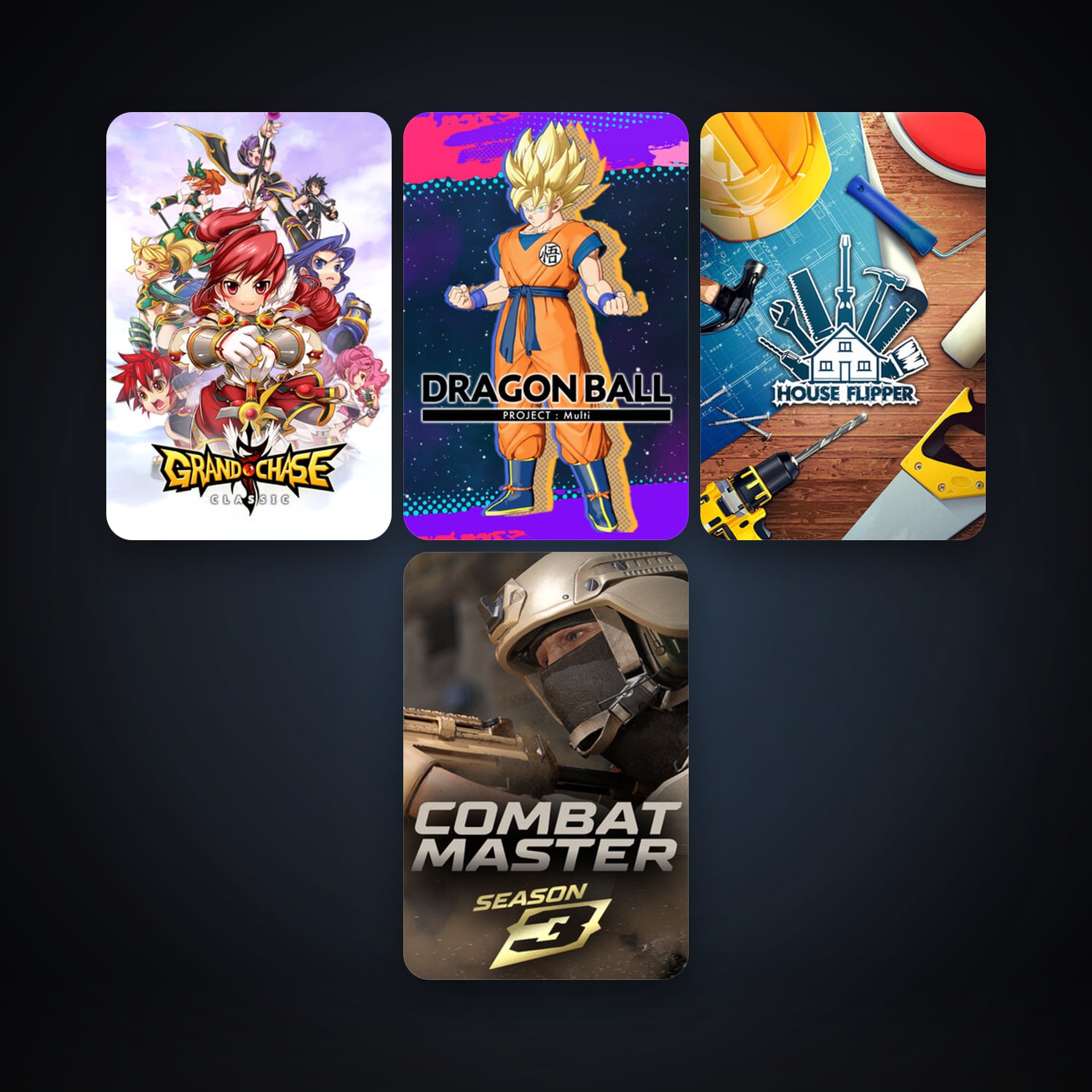 House Flipper + GrandChase, 8 games, clean — HabibiAccounts