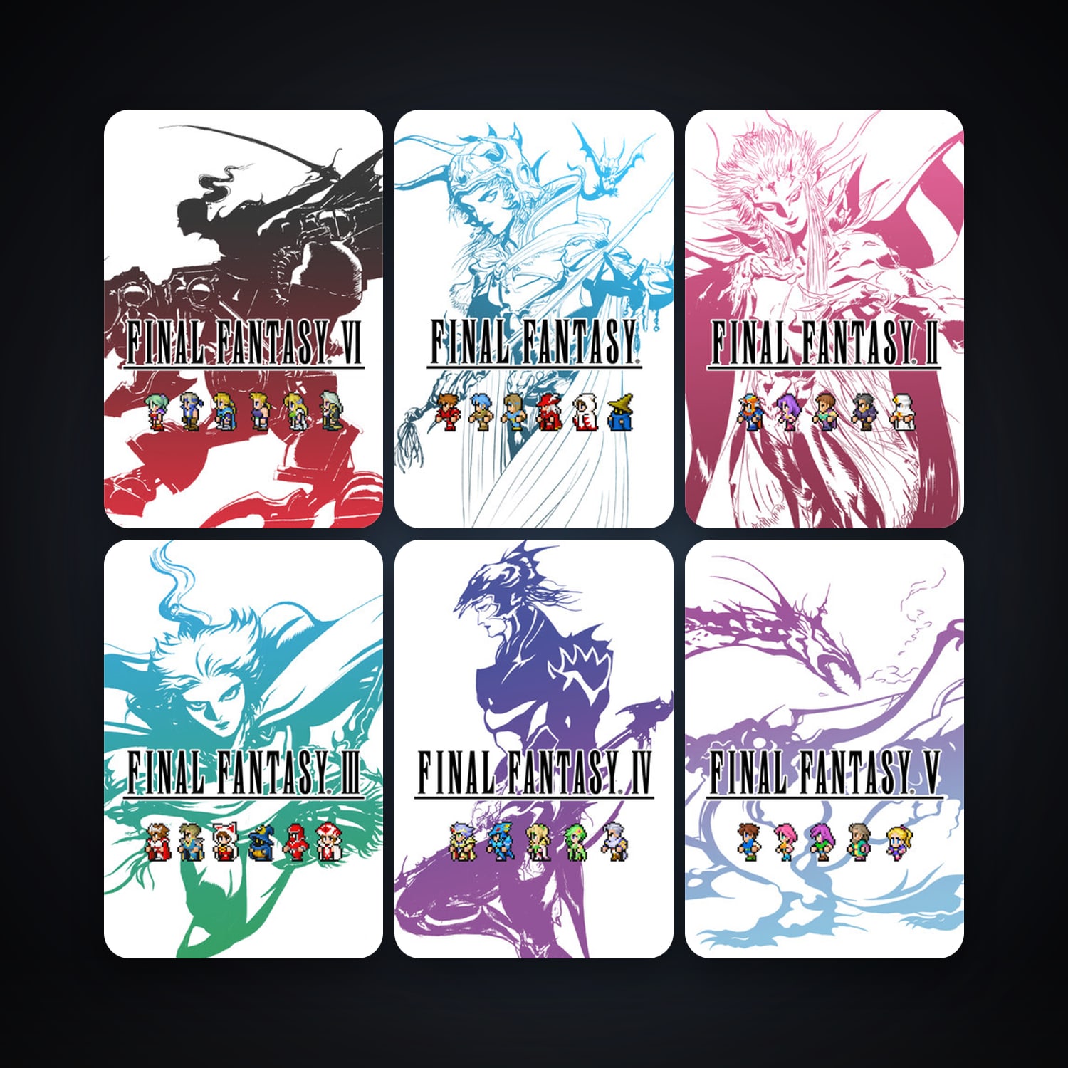 FINAL FANTASY + FINAL FANTASY II, 6 games, clean — HabibiAccounts
