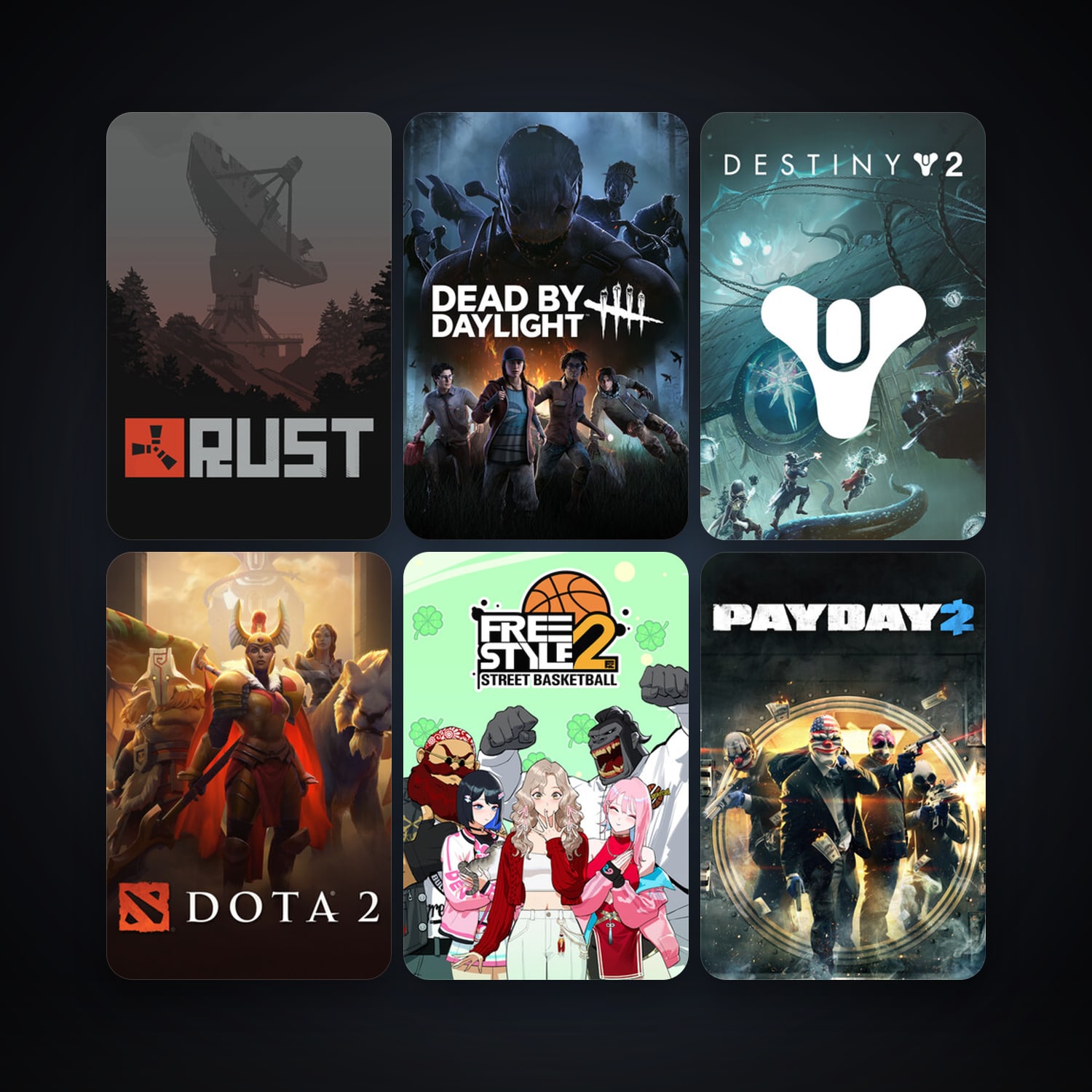 Dota 2 + PAYDAY 2, 98 games, Steam 10, clean — HabibiAccounts