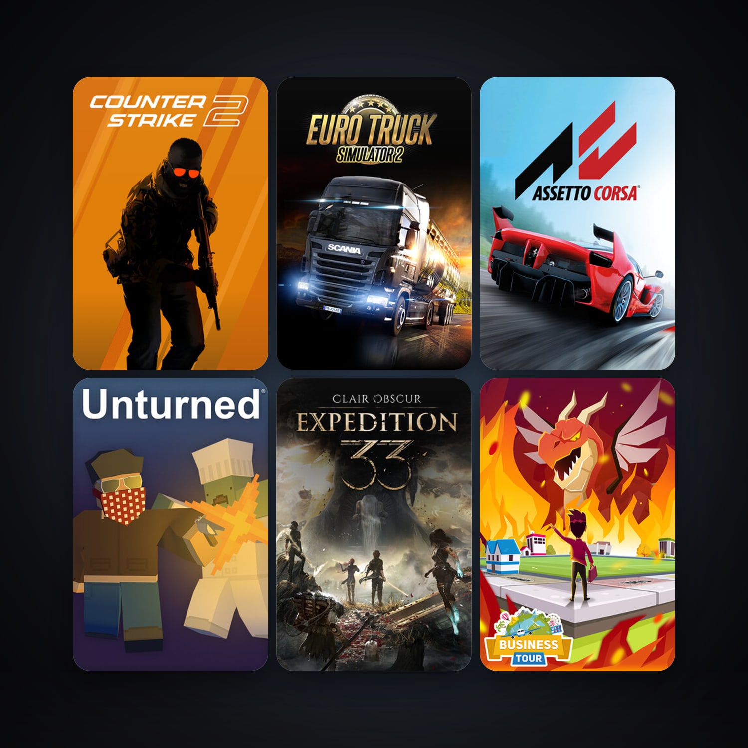 CS2 Prime + Euro Truck Simulator 2, 30 games, Steam 10, clean — HabibiAccounts