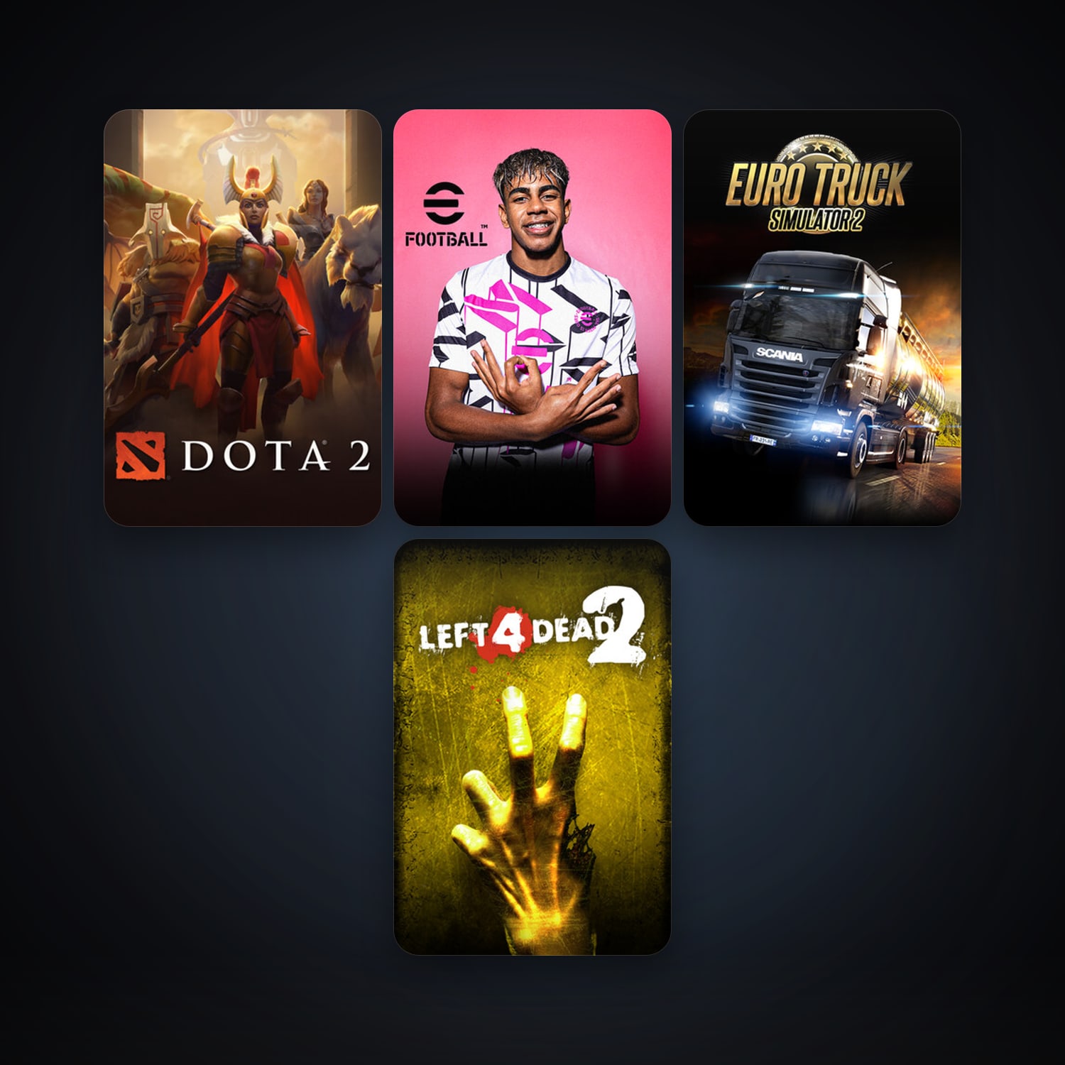 Left 4 Dead 2 + Dota 2, 7 games, clean — HabibiAccounts