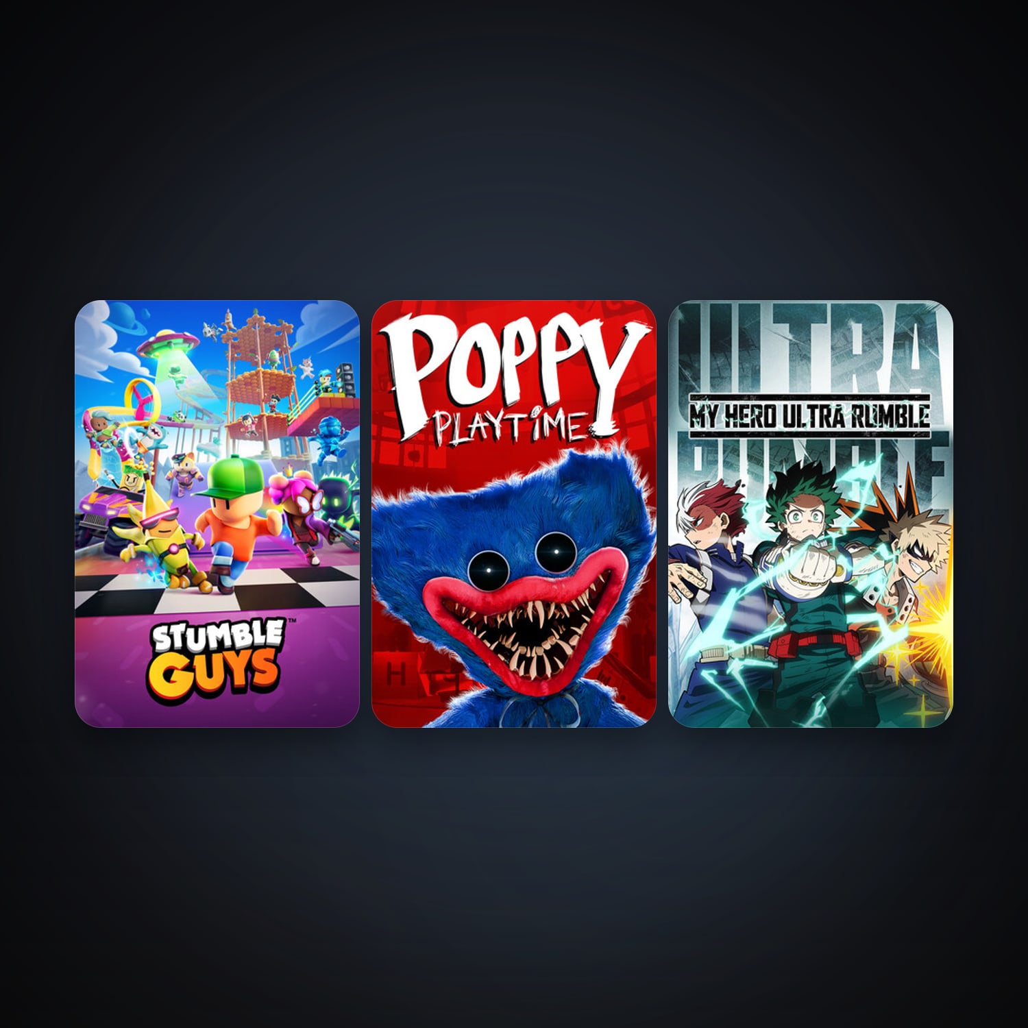 MY HERO ULTRA RUMBLE + Stumble Guys, 4 games, clean — HabibiAccounts